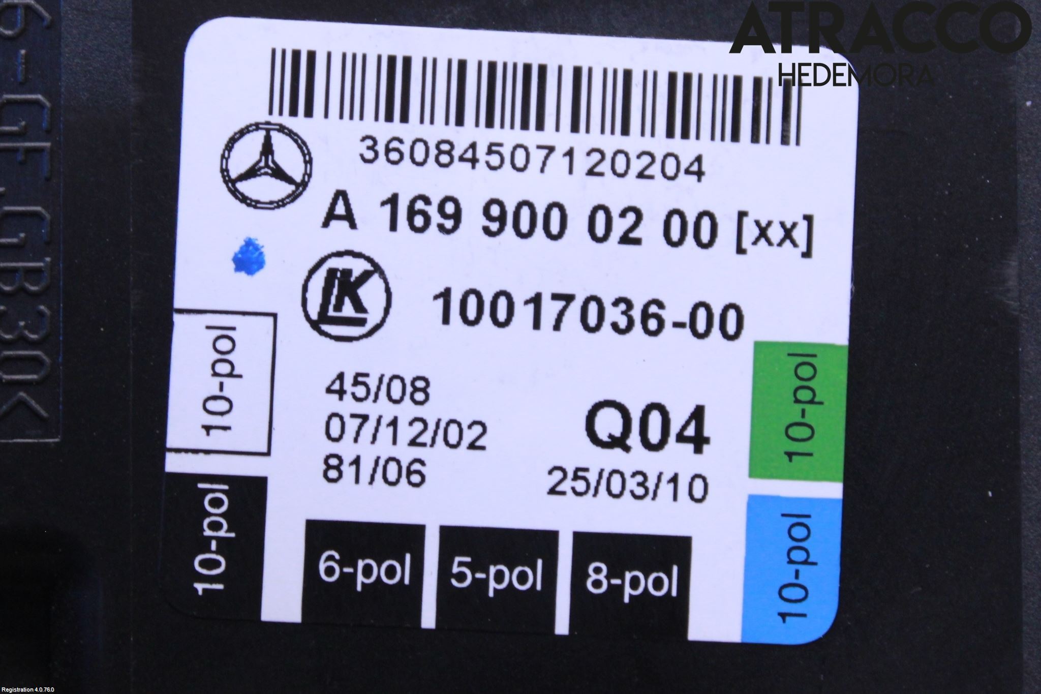 Mercedes-Benz MB A-KLASS (W169) 04-12 Styrenhet Dörr