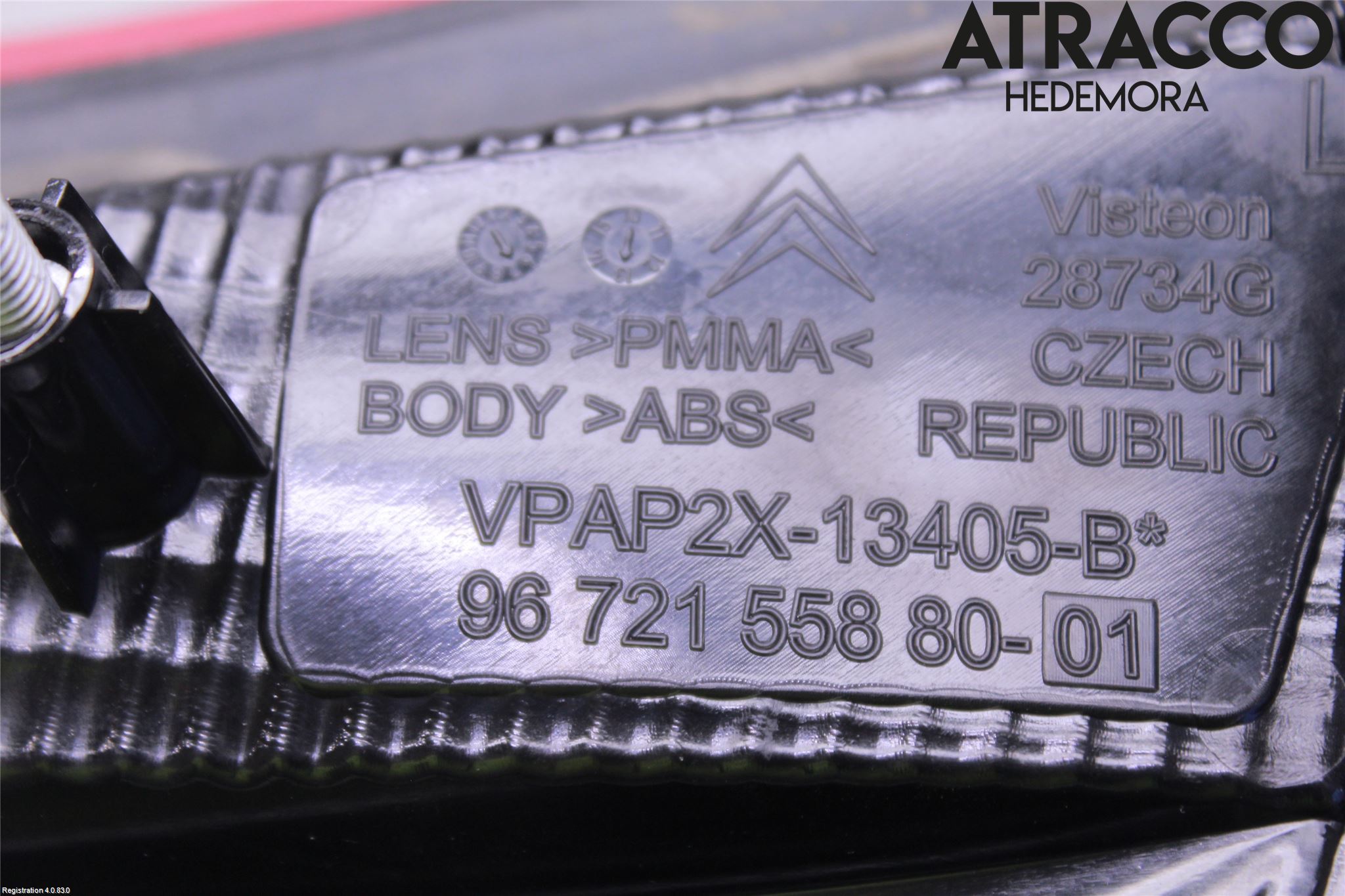Citroen C4 II 11-18 Bakljus Lucka Vä