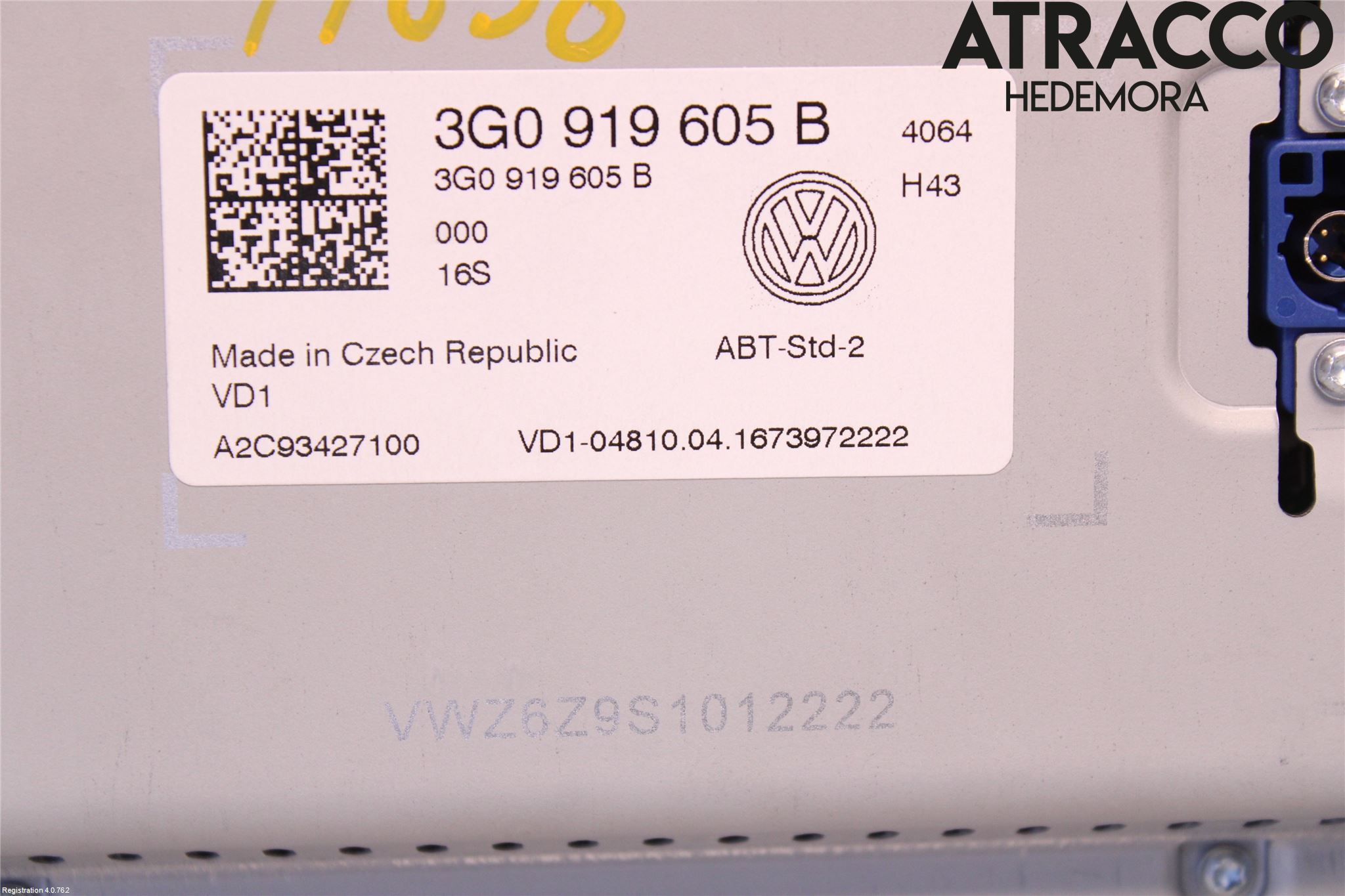 Volkswagen VW PASSAT 15-19 Multifunktionsdisplay