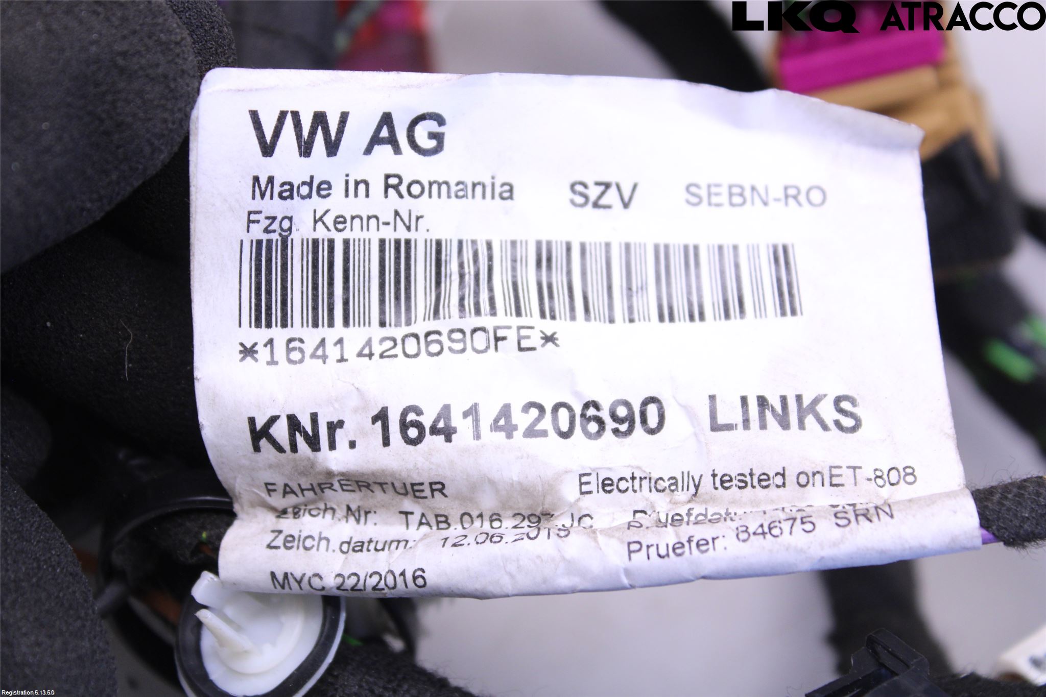 Volkswagen VW TRANSP/CARAVELLE (T6) 16-22 Kabelhärva