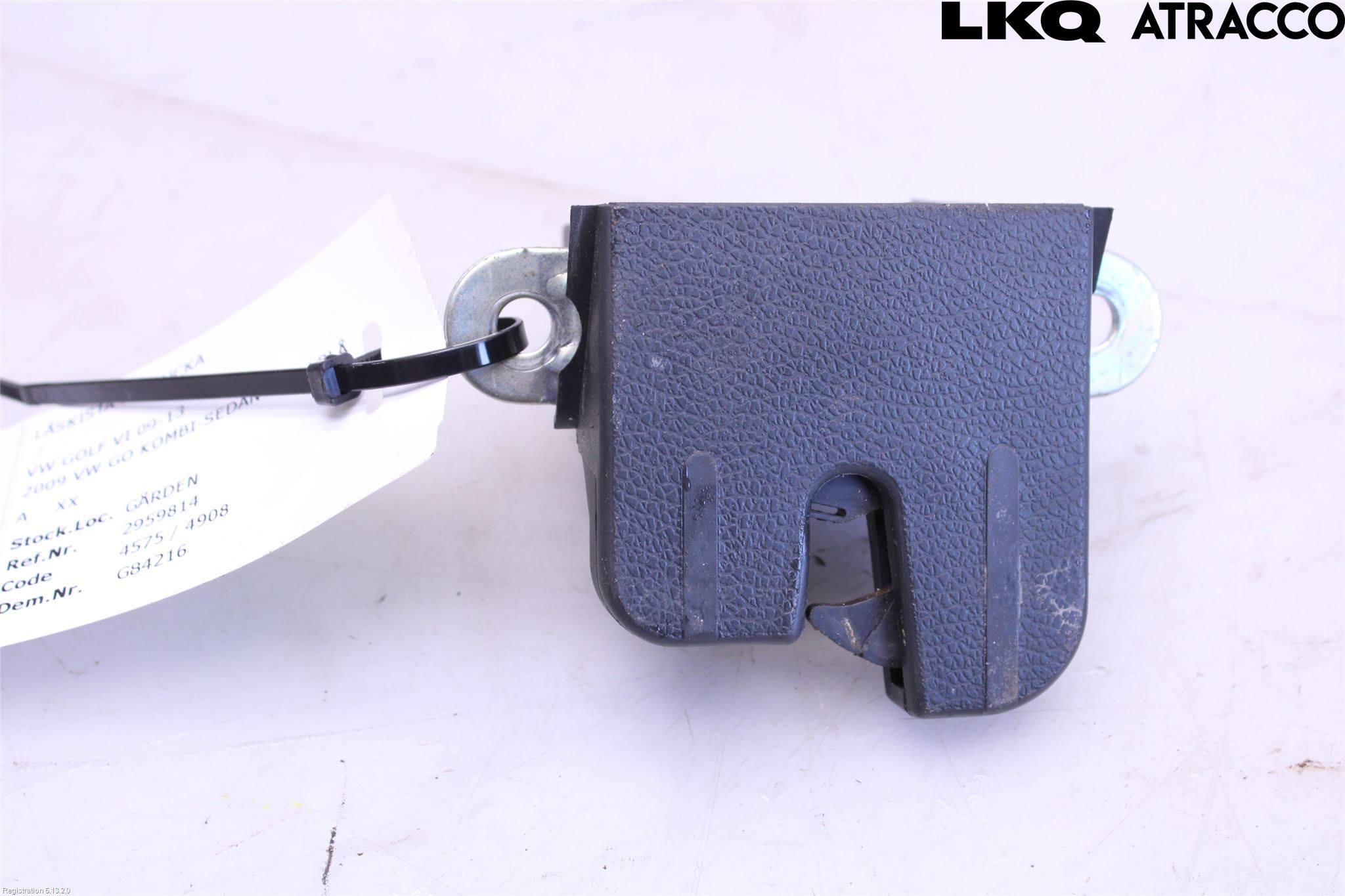 Volkswagen VW GOLF VI 09-13 Låskista Baklucka