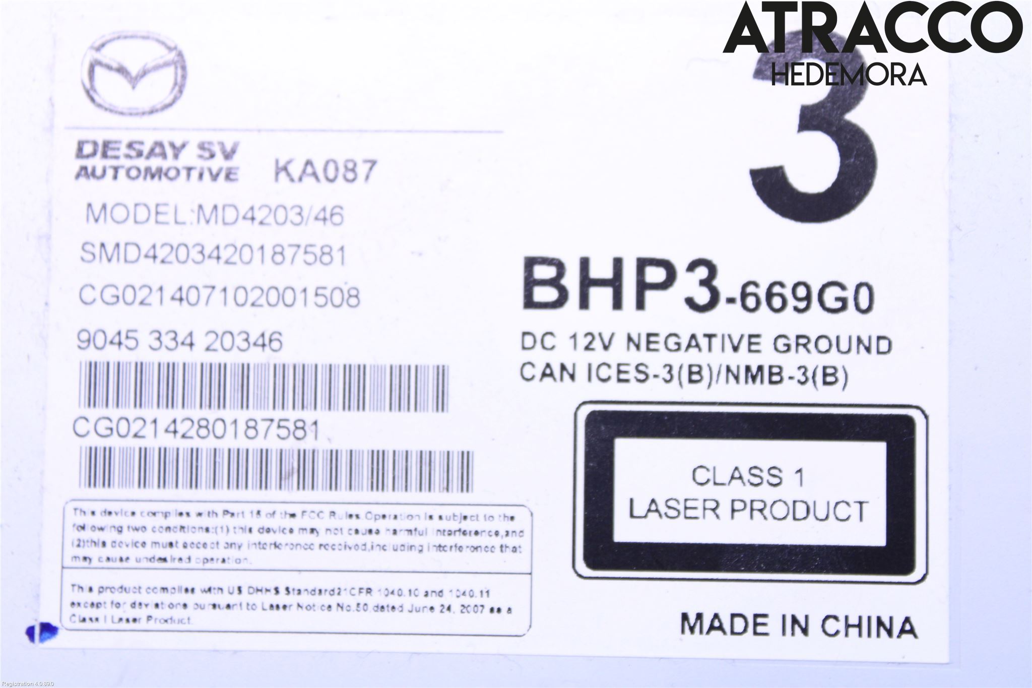 Mazda 3 III 14-19 Cd Radio - Multimediapanel