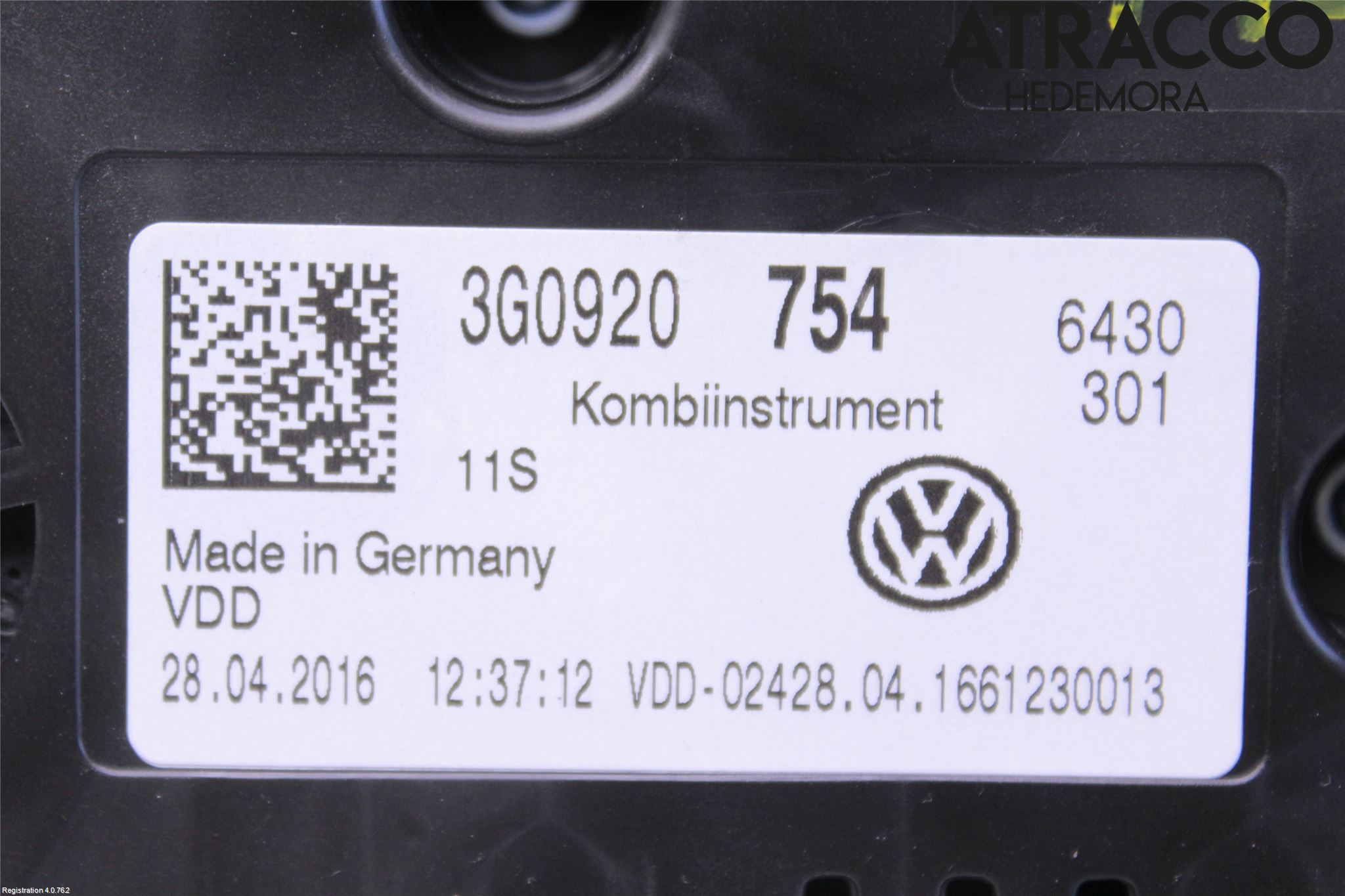 Volkswagen VW PASSAT 15-19 Instrument Komb