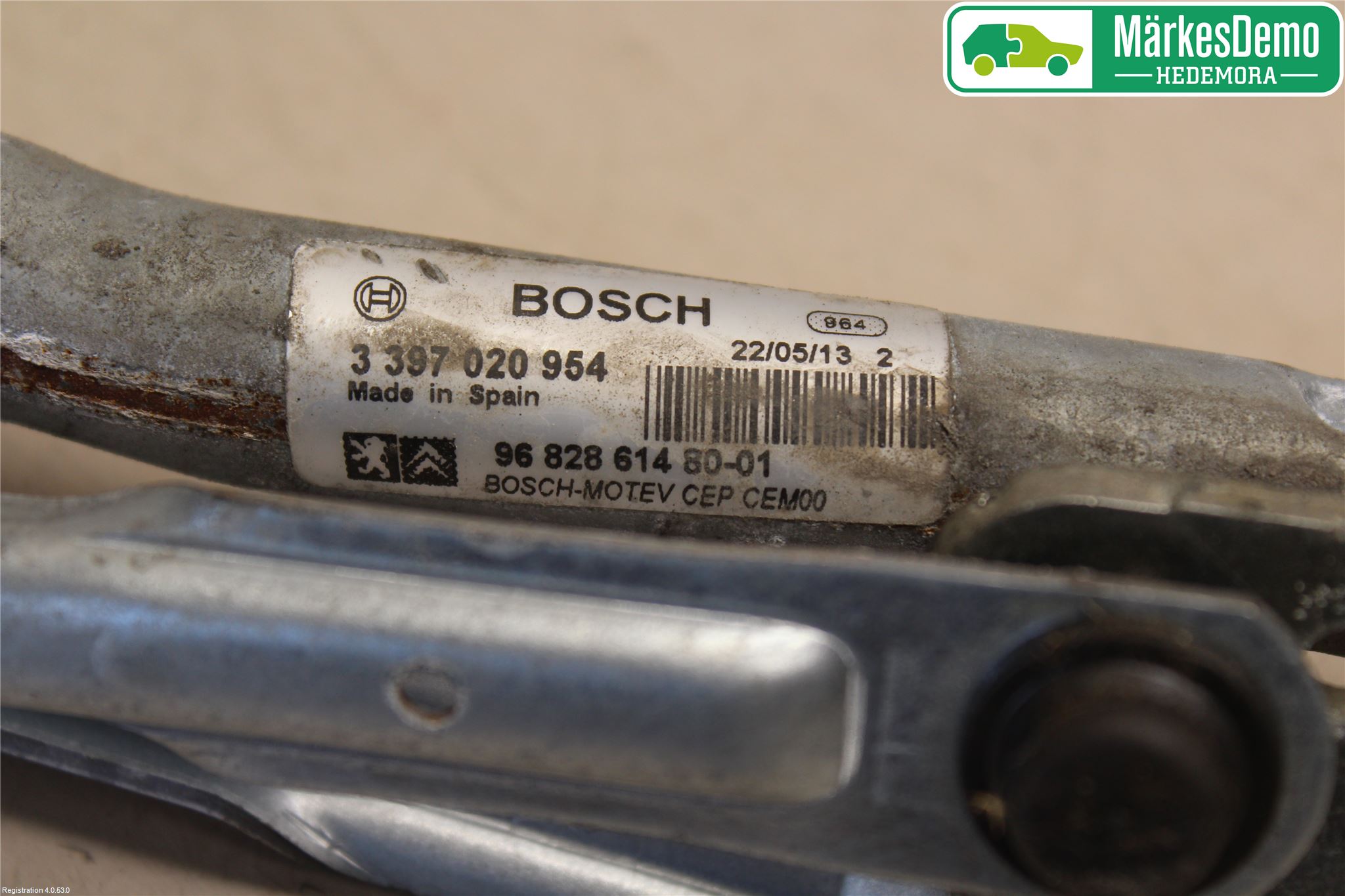 Citroen BERLINGO 08-18 Torkarmekanism Vindruta