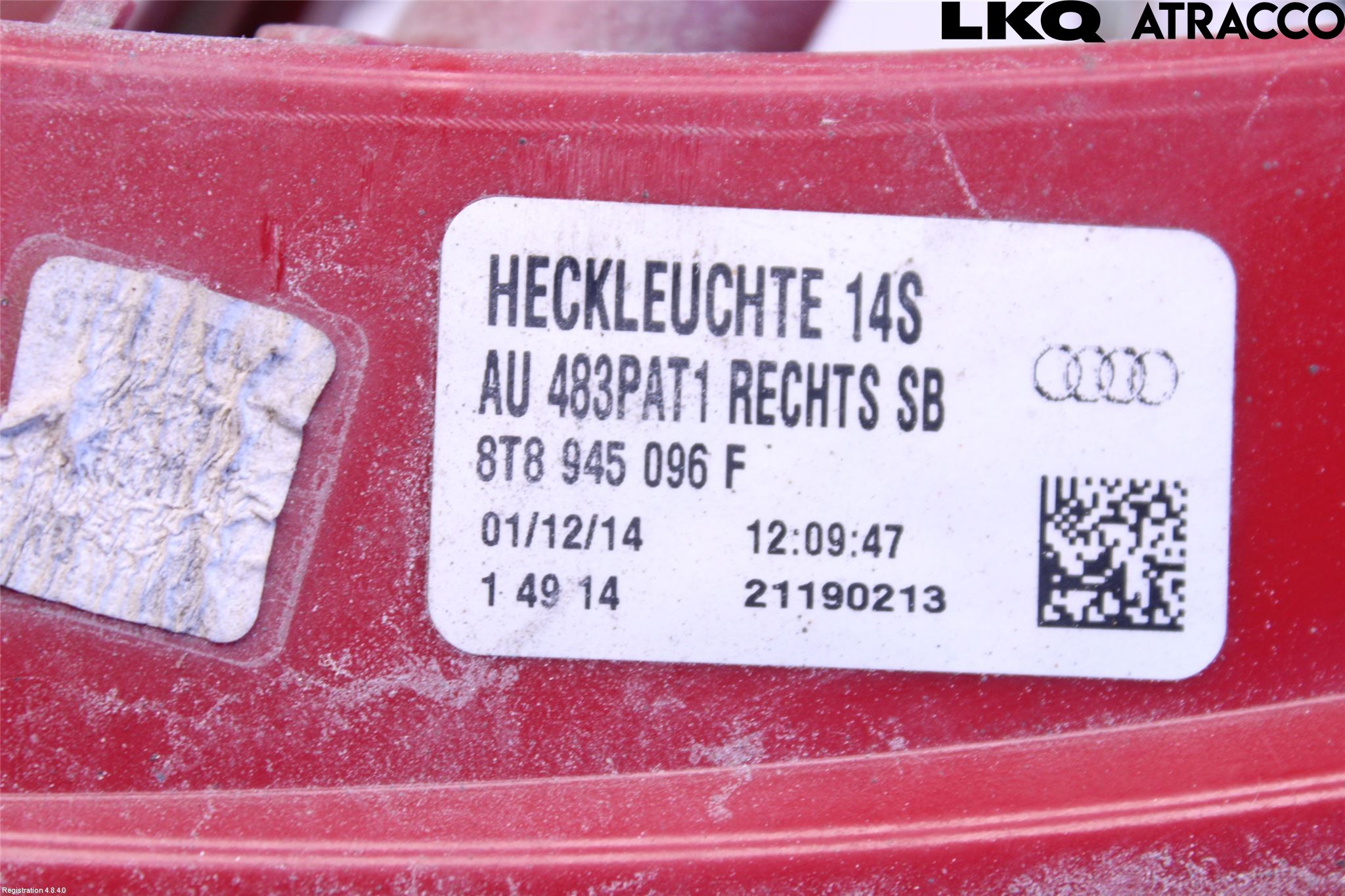 Audi A5 07-16 Bakljus Höger