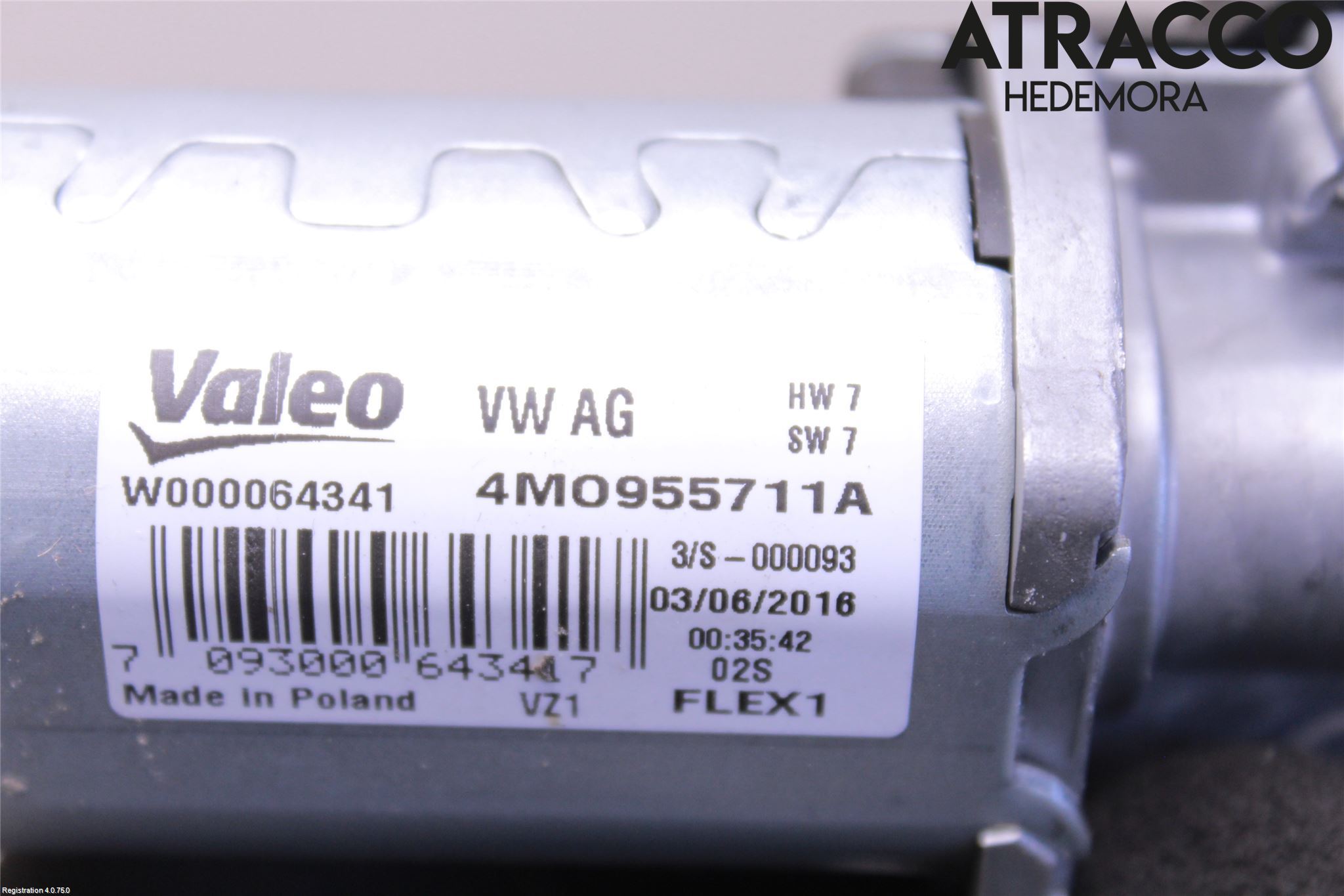 Audi A4/S4 B9 16-19 Torkarmotor Baklucka