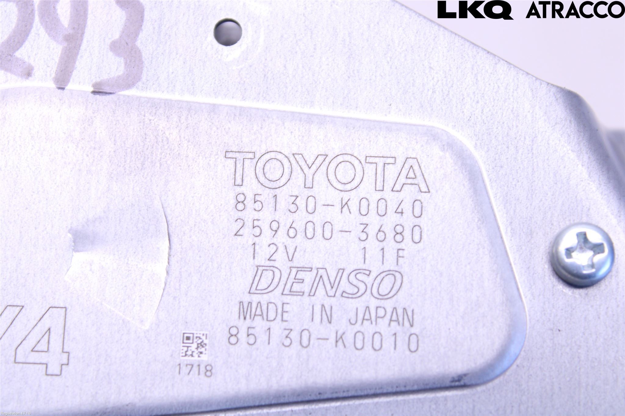 Toyota YARIS XP21 20- Torkarmotor Baklucka