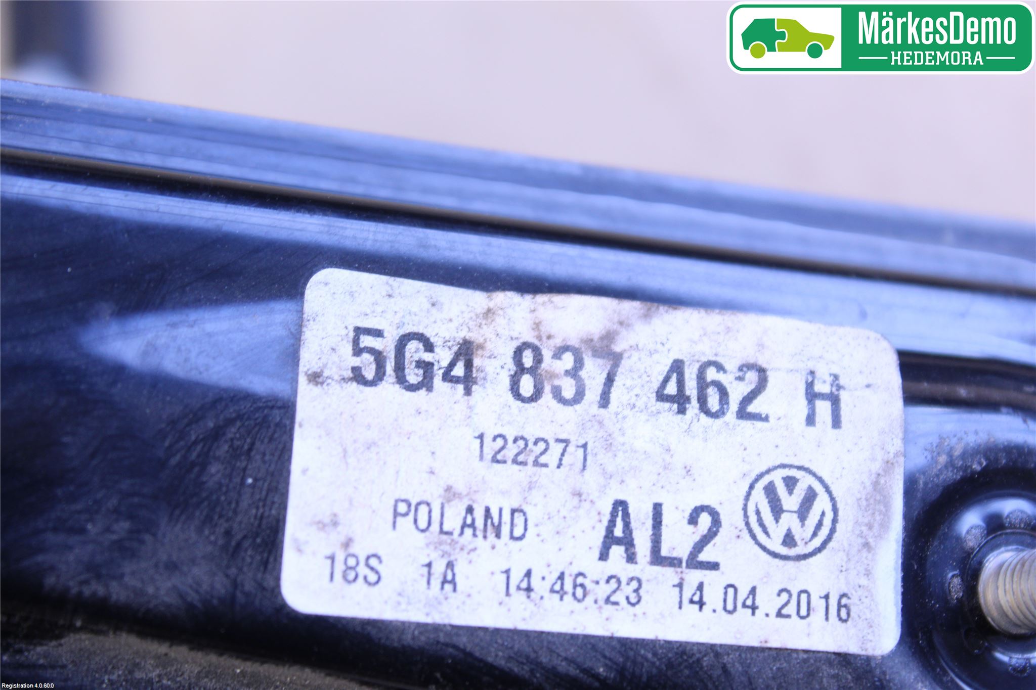 Volkswagen VW GOLF / E-GOLF VII 13-20 Fönsterhiss El Kompl
