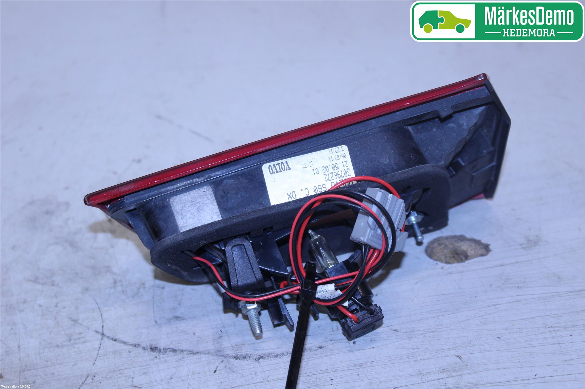 Volvo S60 11-13 Bakljus Lucka Hö