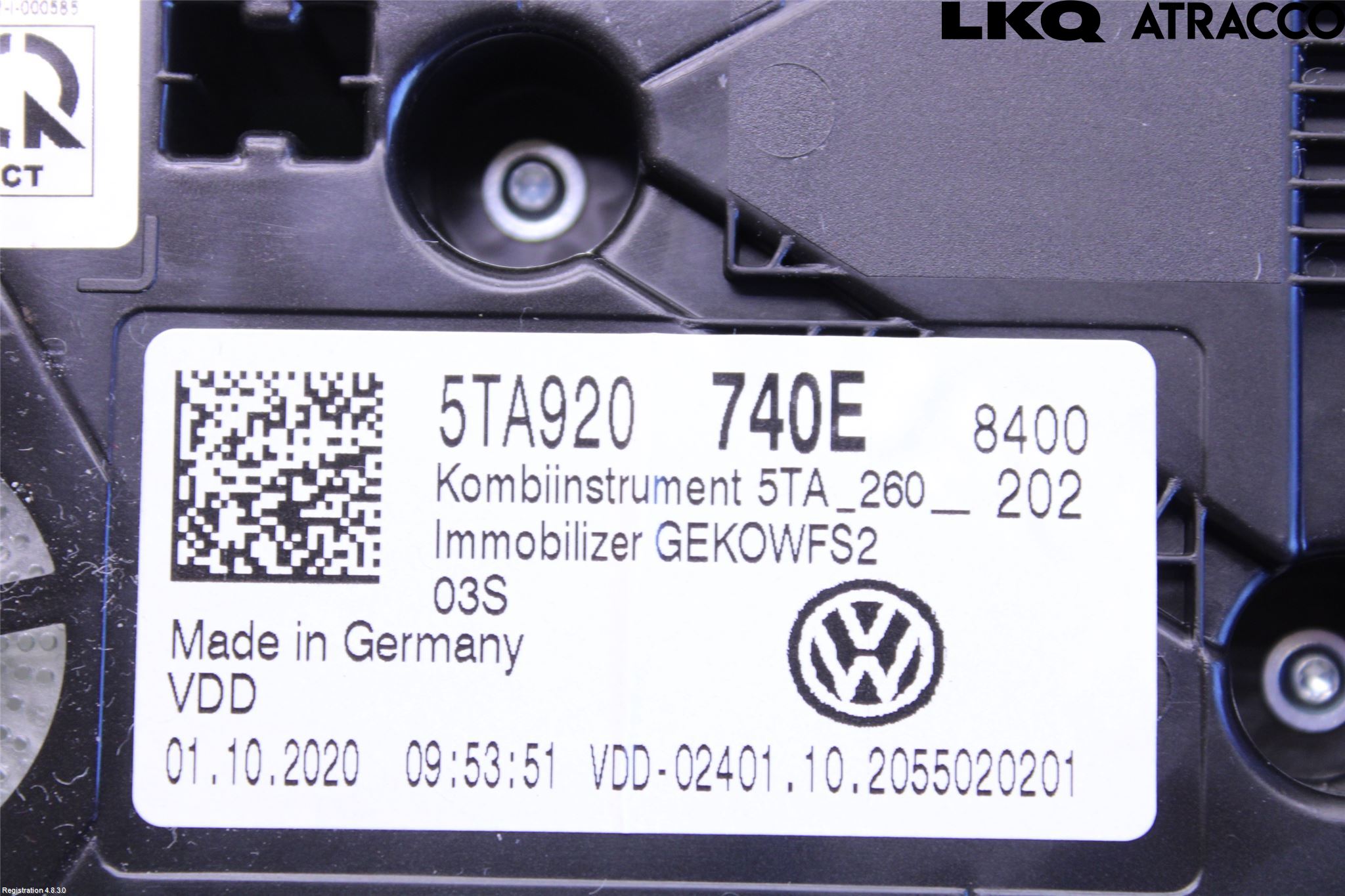 Volkswagen VW TOURAN 16- Instrument Komb