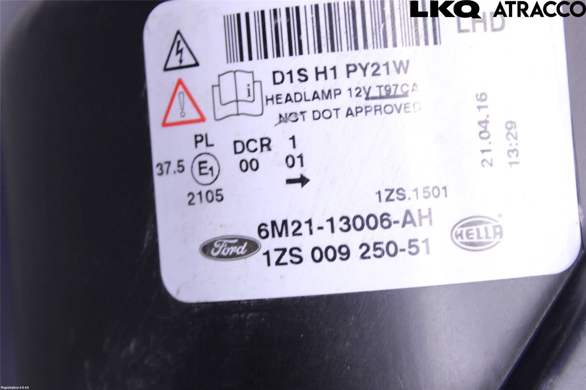 Ford S-MAX 06-15 Strålkastare Vänster