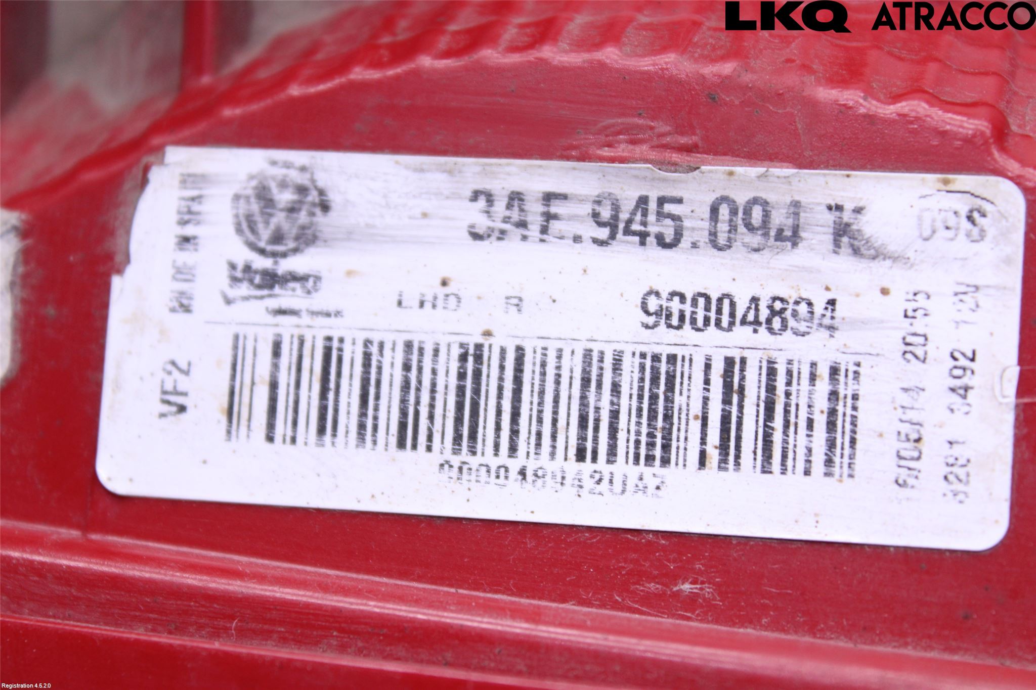 Volkswagen VW PASSAT 11-14 Bakljus Lucka Hö