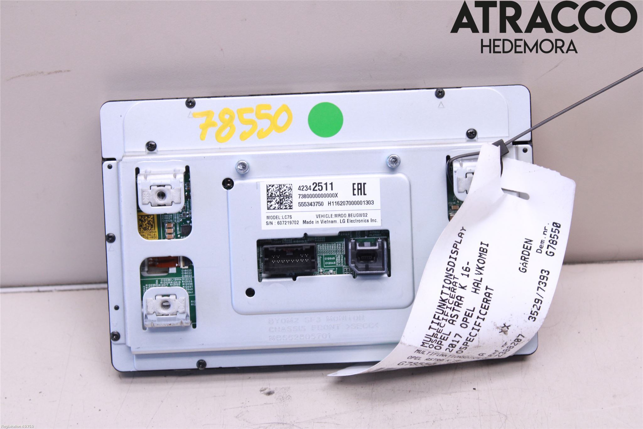 Opel ASTRA K 16-22 Multifunktionsdisplay