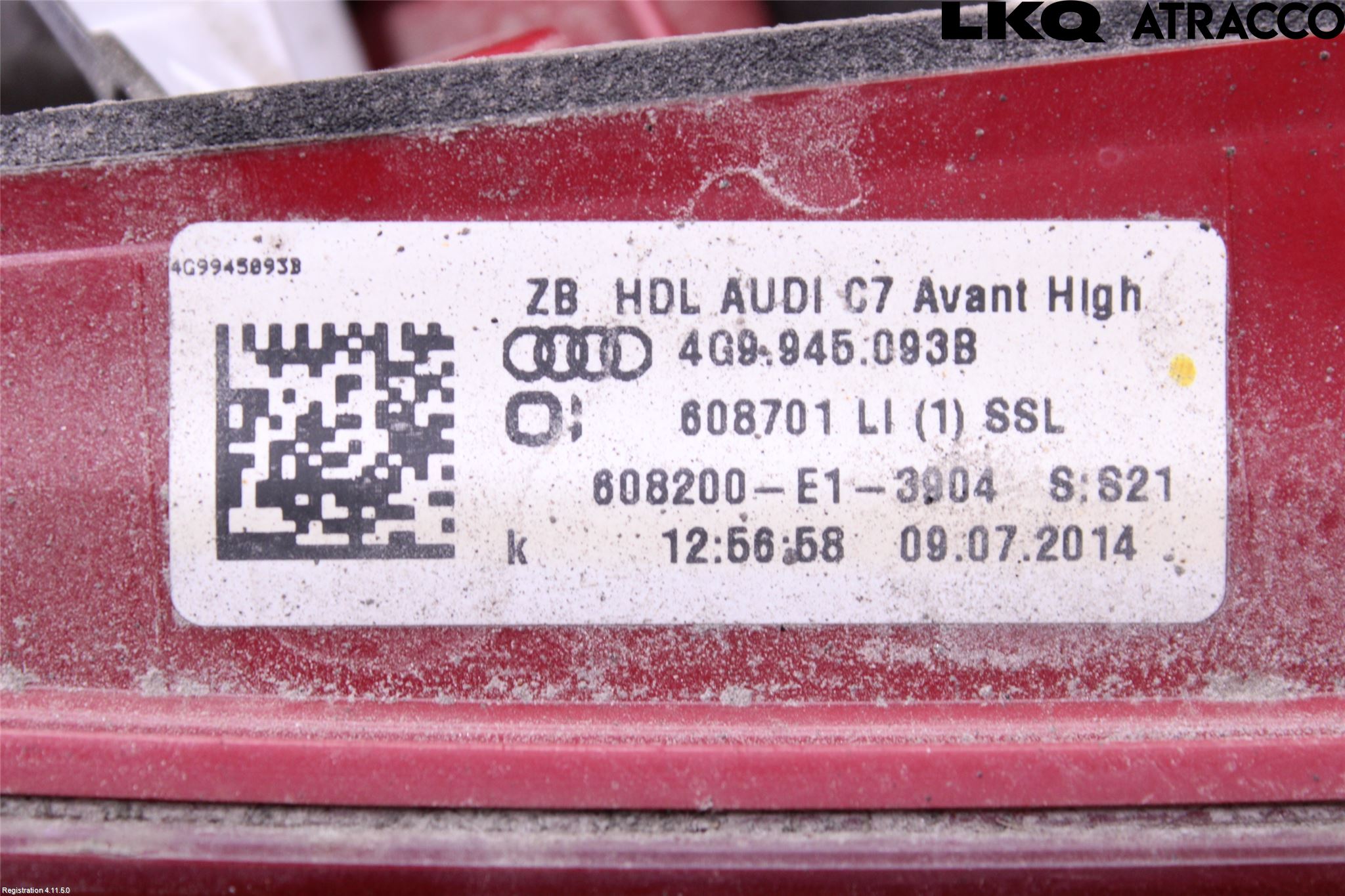 Audi A6/S6 4G 11-18 Bakljus Lucka Vä