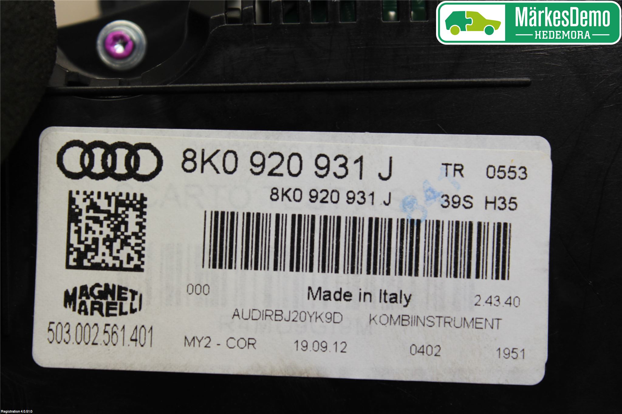 Audi A4 ALLROAD 09-16 Instrument Komb