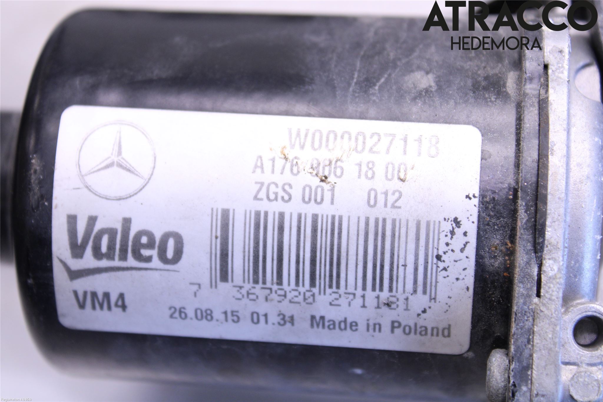 Mercedes-Benz MB CLA-KLASS (C117/X117) 13-19 Torkarmotor Vindruta