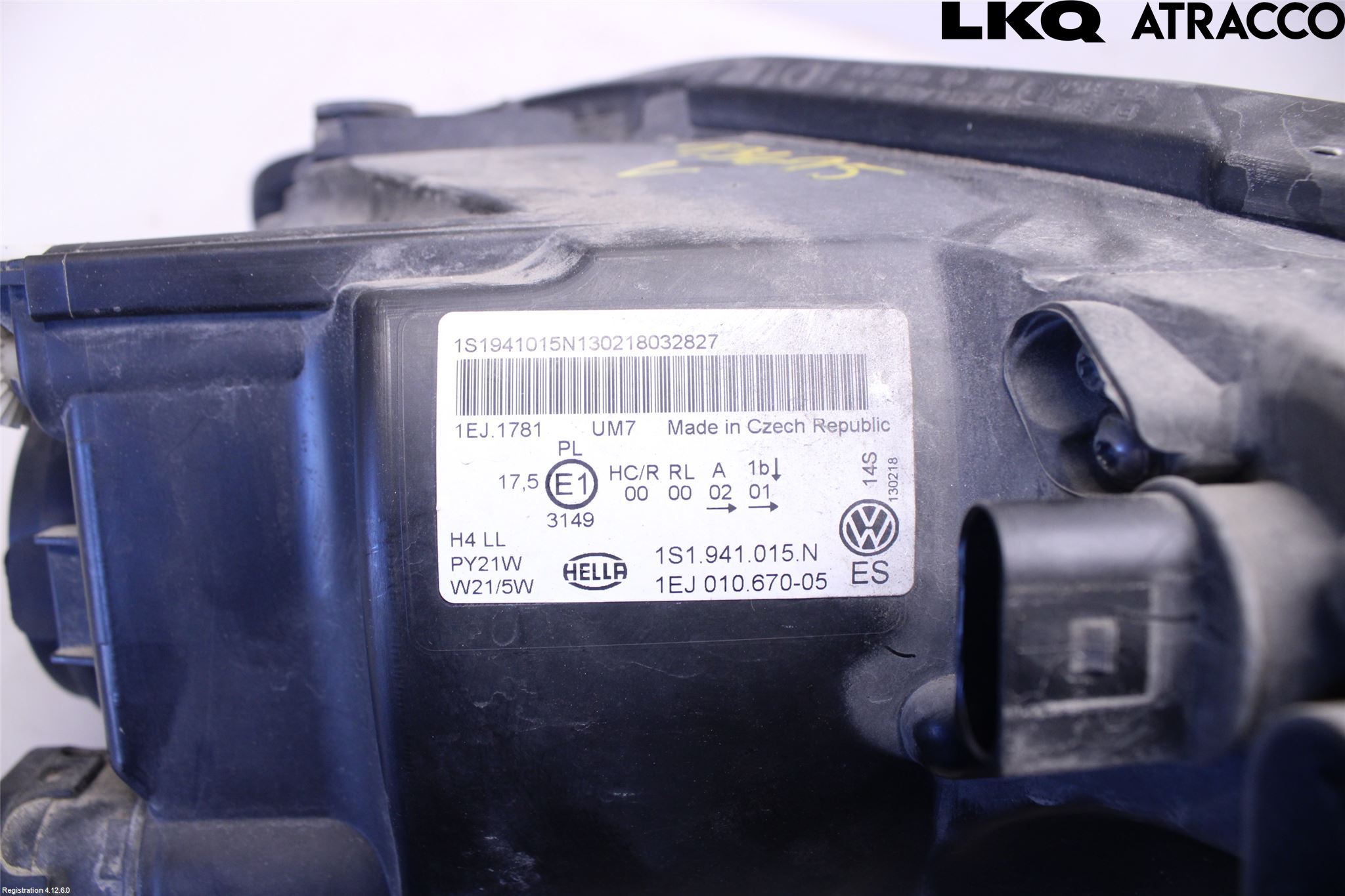 Volkswagen VW UP! / E-UP! Strålkastare Vänster