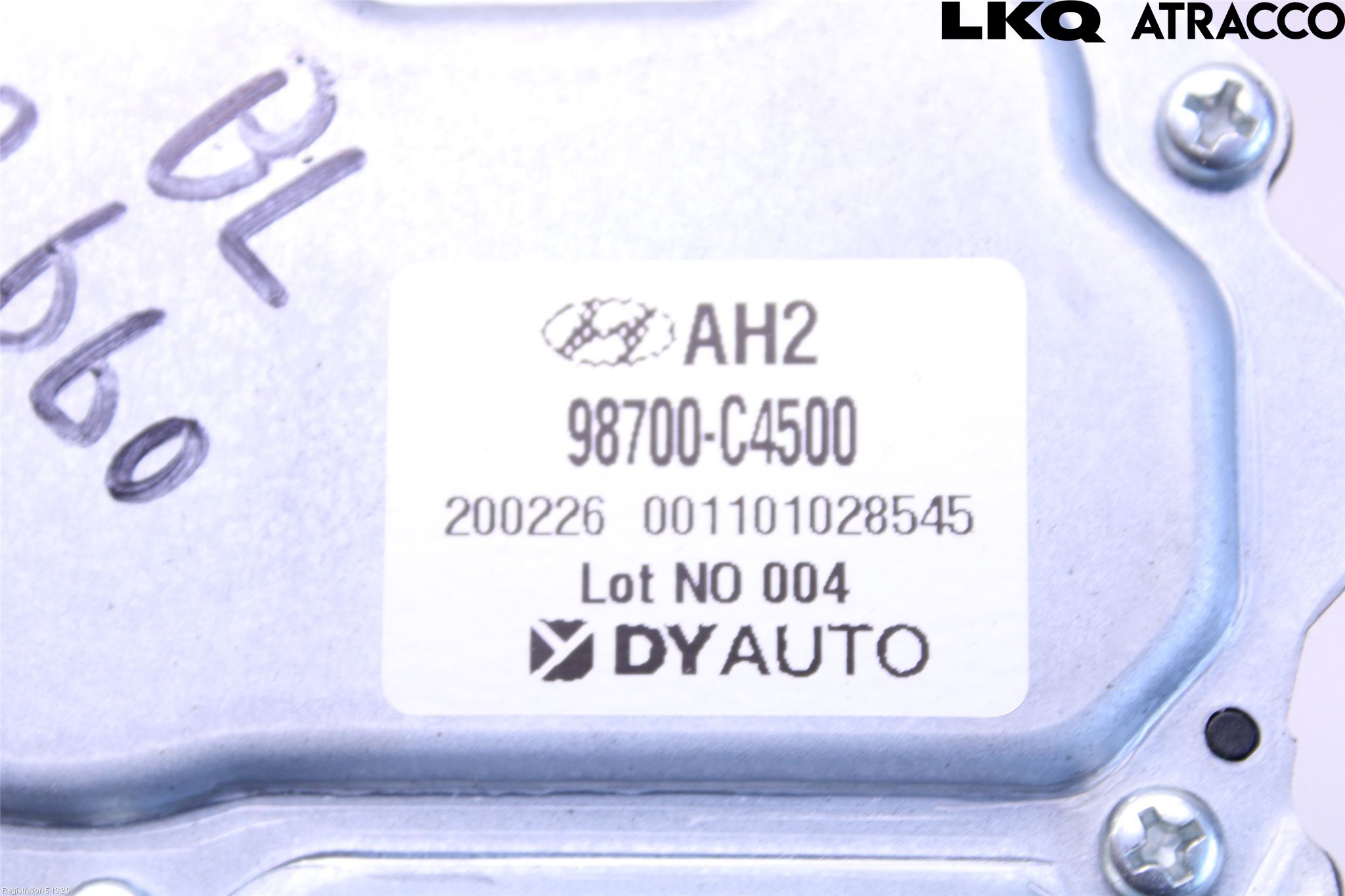 Hyundai i10 LA 20- Torkarmotor Baklucka