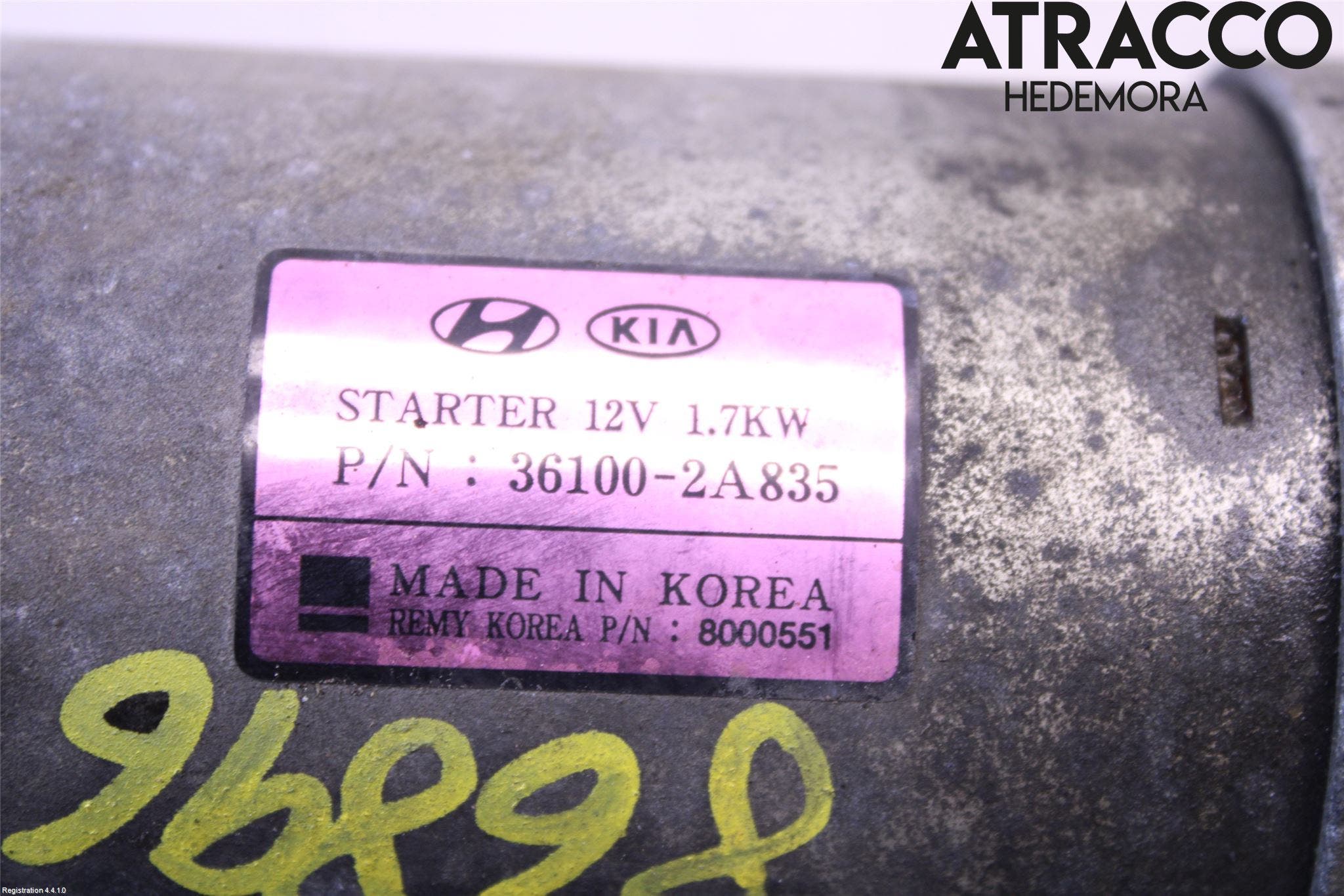 Kia SPORTAGE (SL) 11-15 Startmotor Diesel