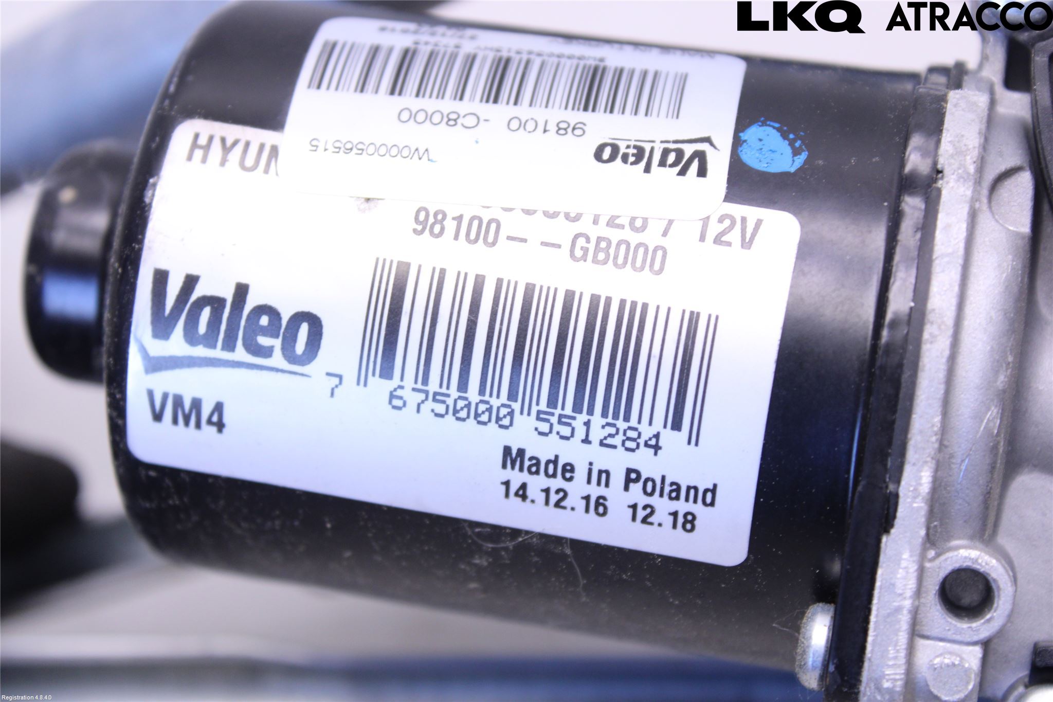 Hyundai i20 GB 15-20 Torkarmekanism Vindruta