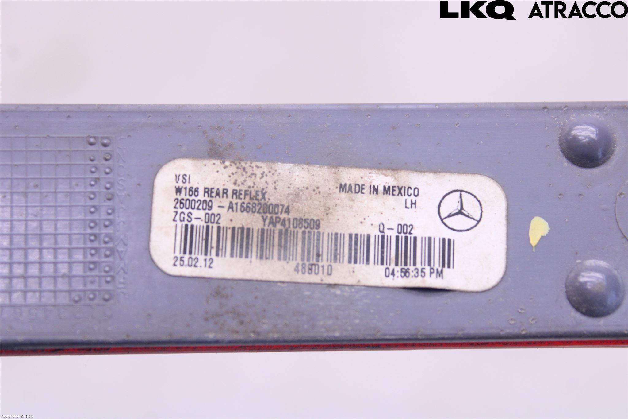 Mercedes-Benz MB ML/GLE-KLASS (W166) 12-18 Dimljus/Reflex Bak