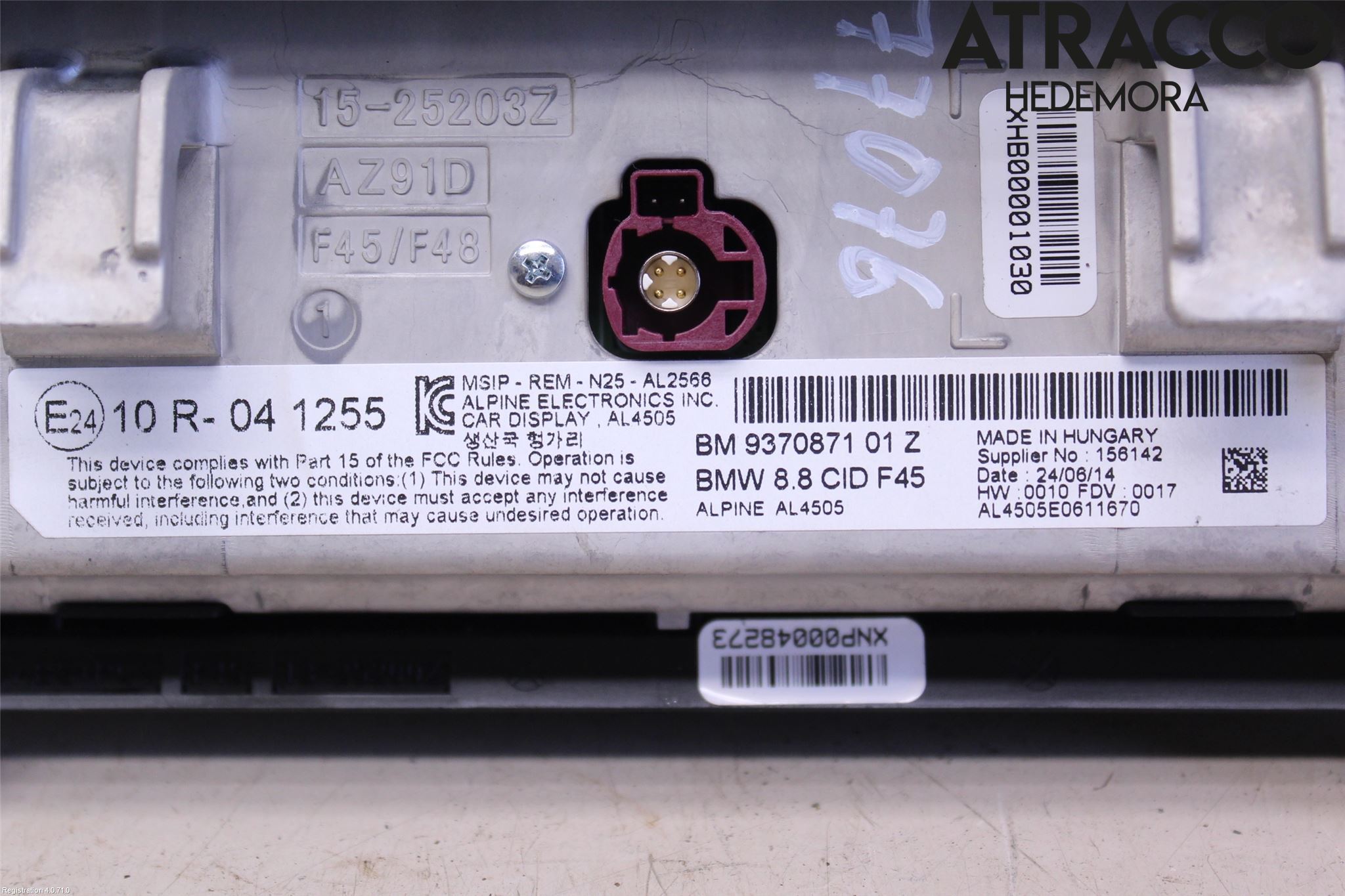 BMW 2 F45 Active Tourer 14-21 Multifunktionsdisplay