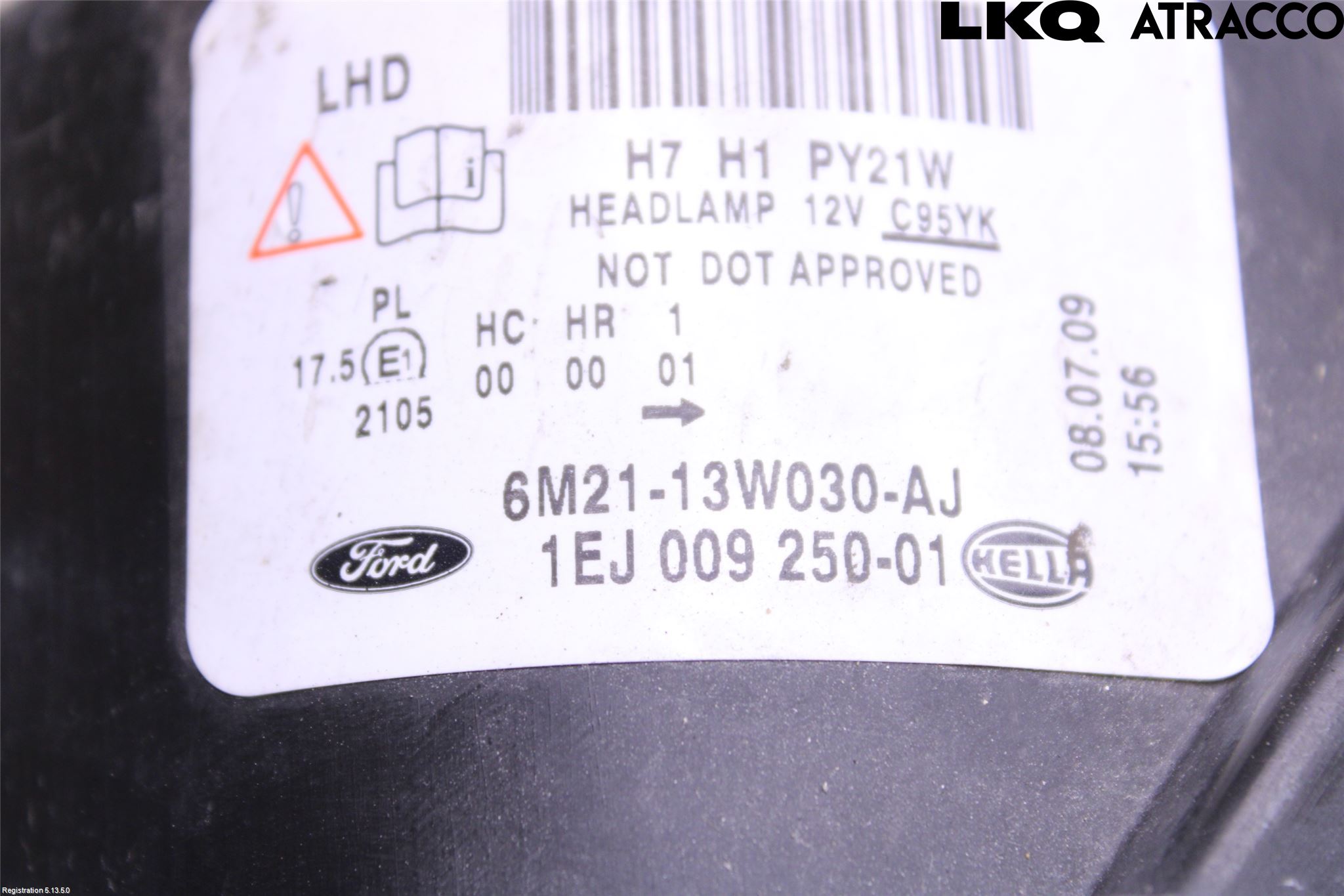 Ford S-MAX 06-15 Strålkastare Vänster