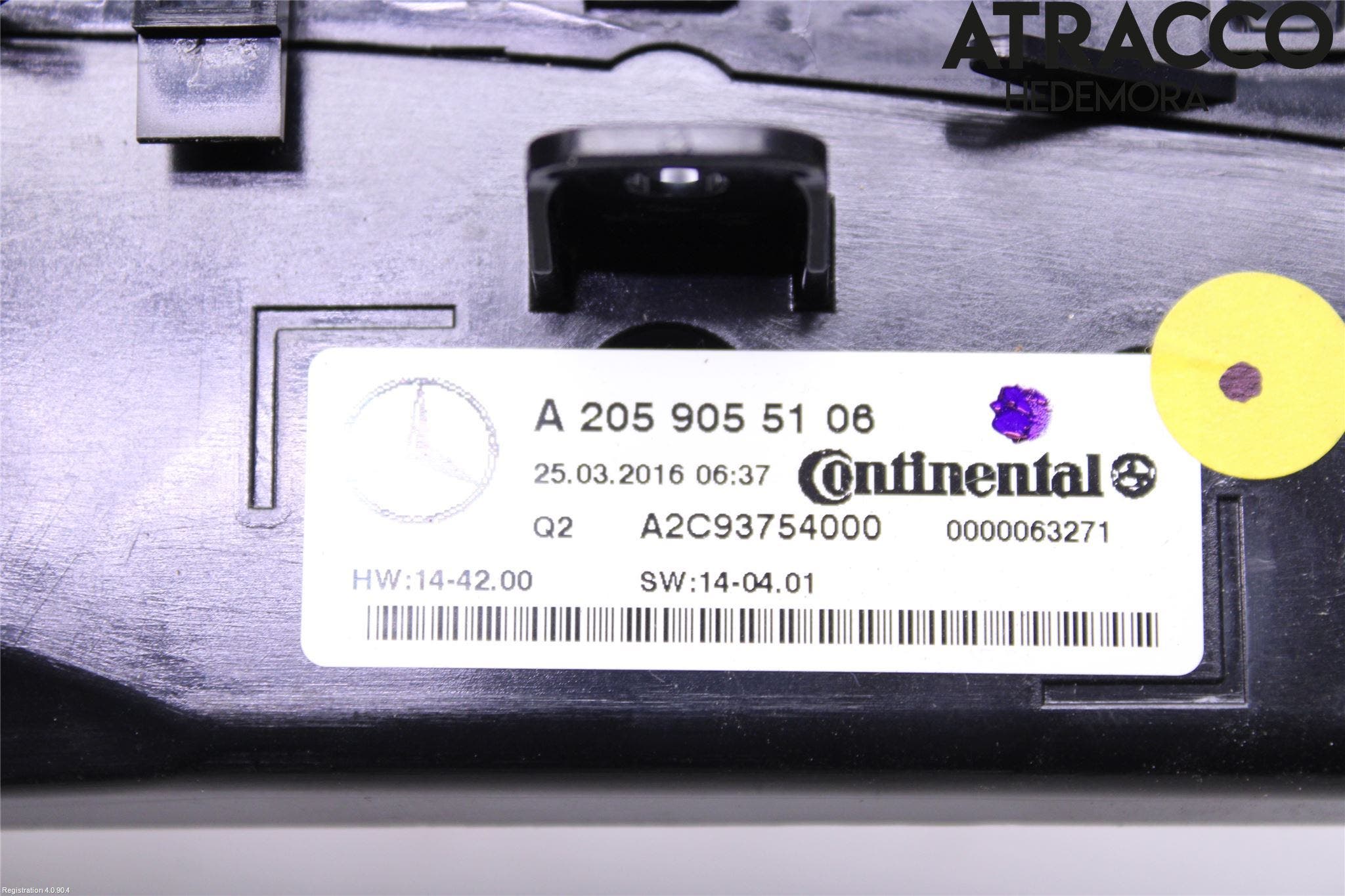 Mercedes-Benz MB C-KLASS (W205) 14-21 Ac Styrenhet Ac Manöveren