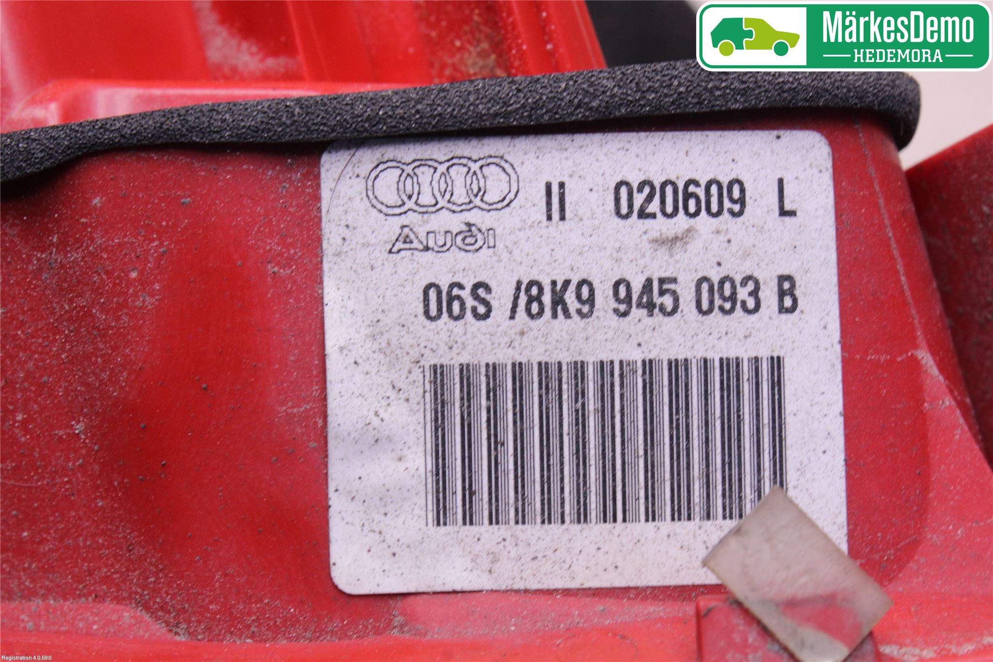 Audi A4/S4 08-11 Bakljus Lucka Vä