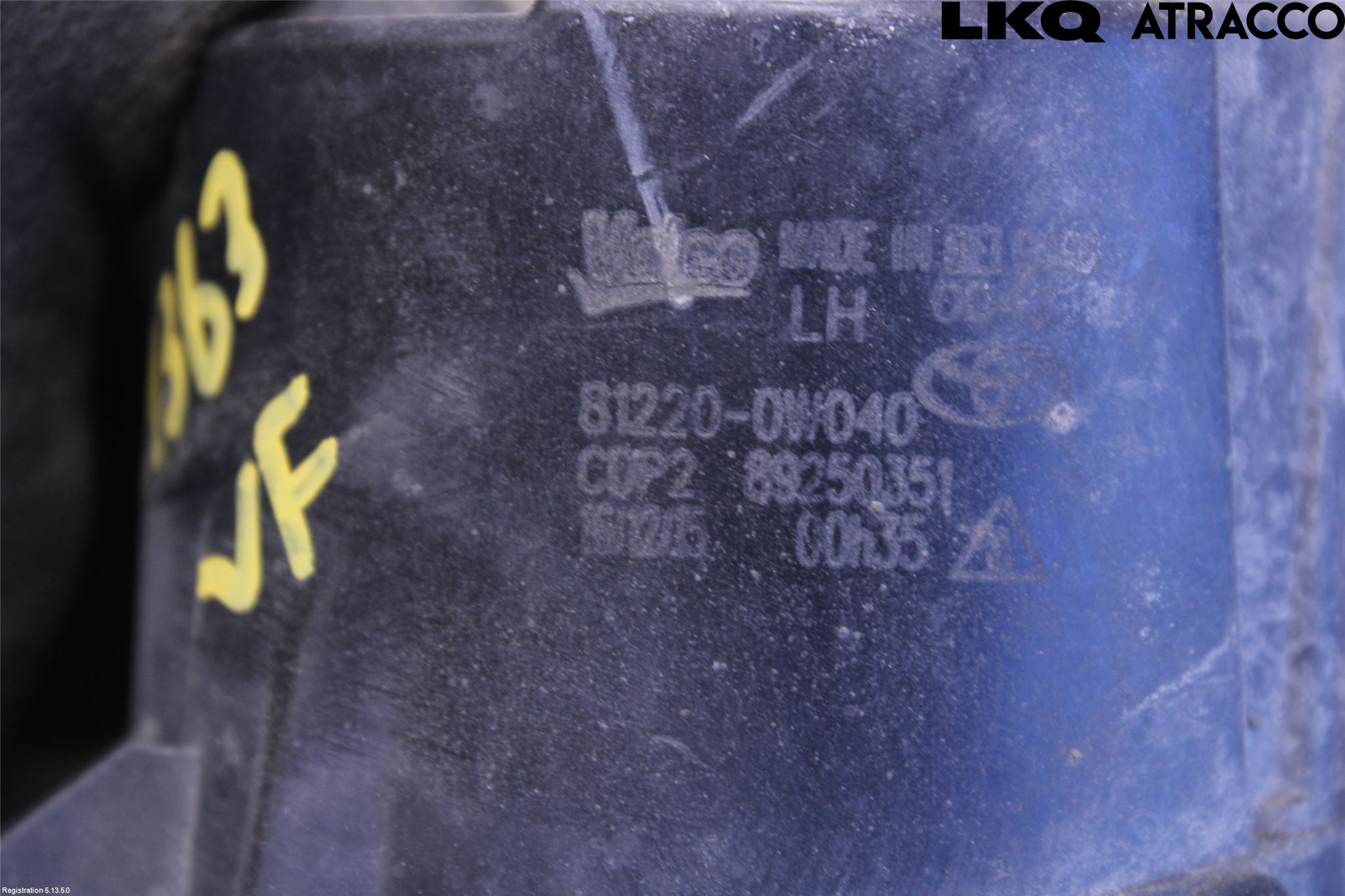 Toyota AVENSIS 16-18 Dimljus-Varselljus Fram