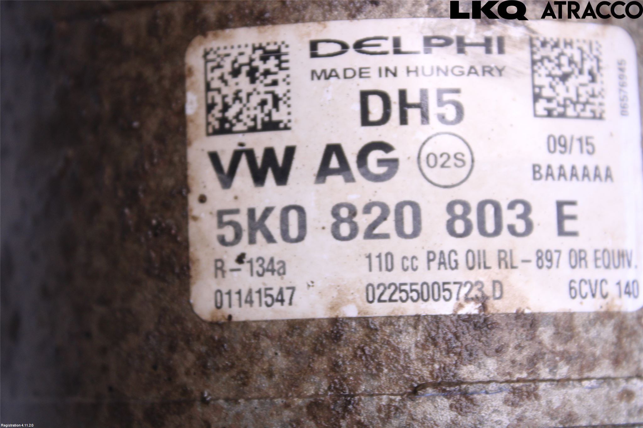 Volkswagen VW CADDY 11-15 Ac Kompressor