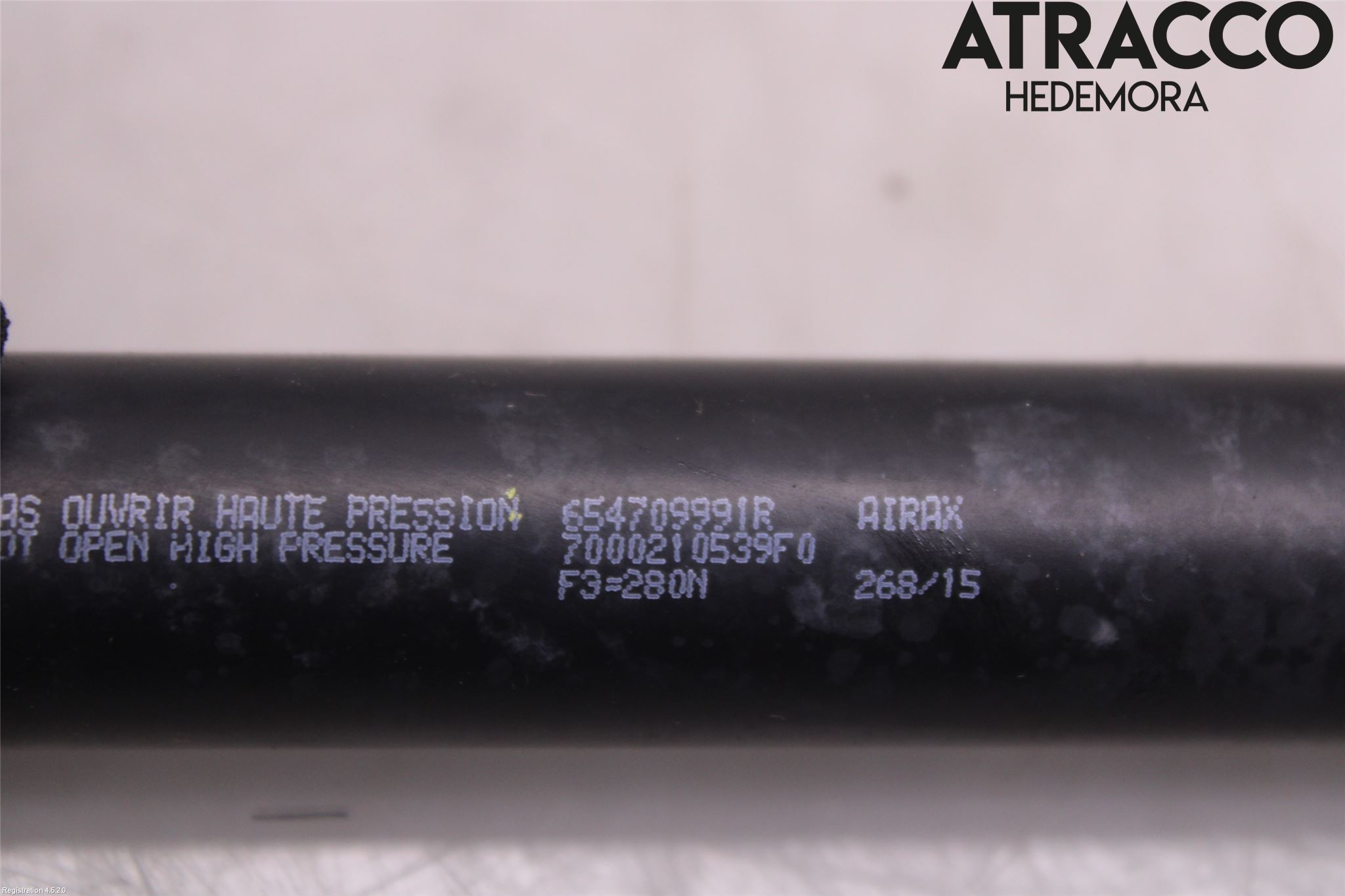 Renault CAPTUR 13-19 Gasfjäder Motorhuv