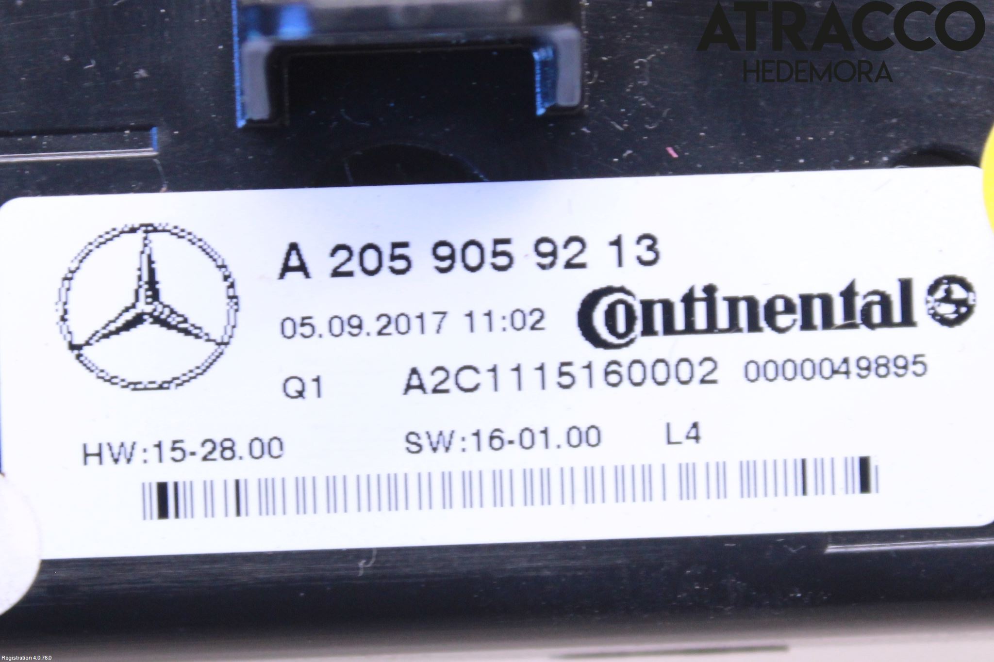 Mercedes-Benz MB C-KLASS (W205) 14-21 Ac Styrenhet Ac Manöveren