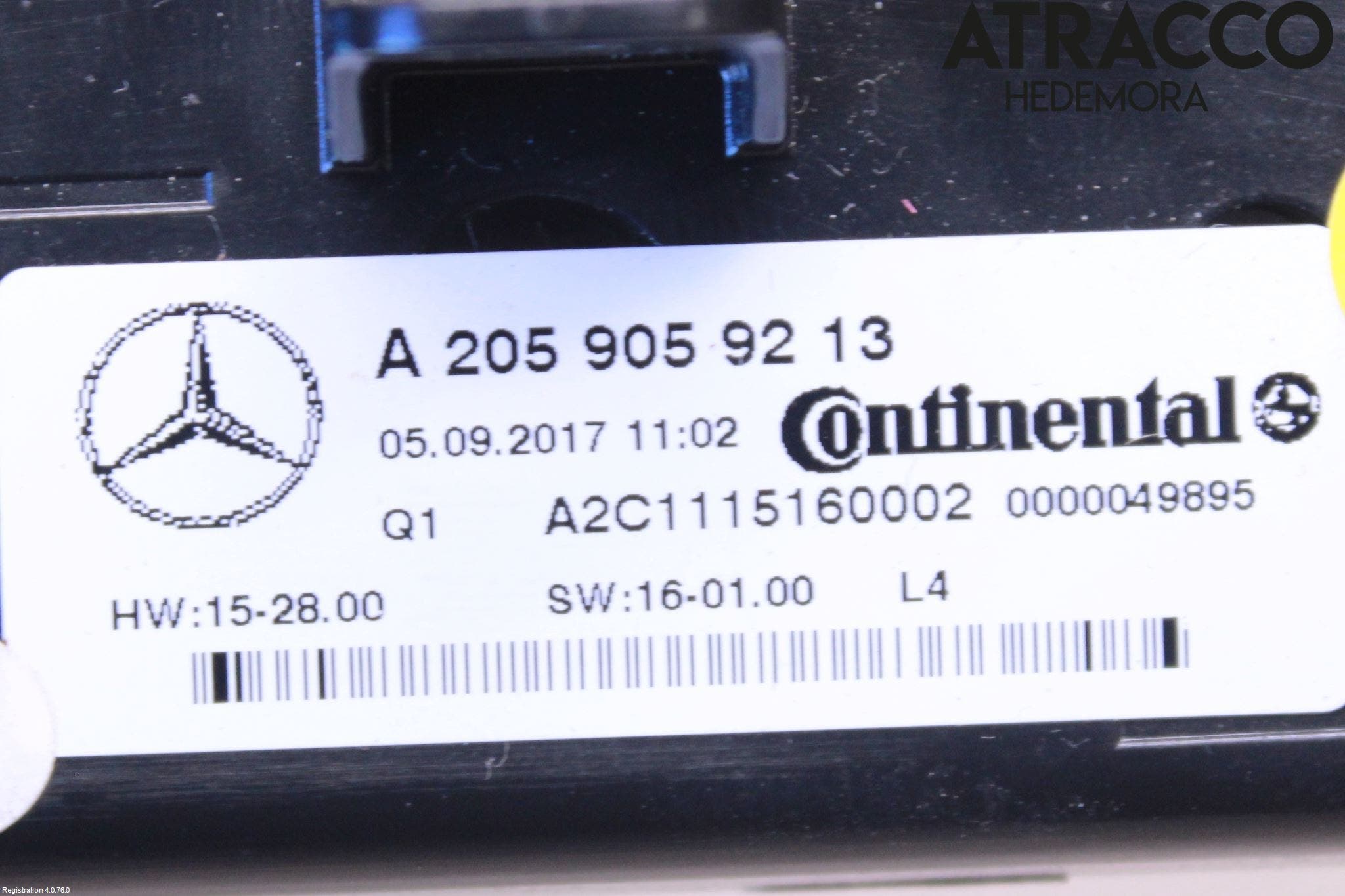 Mercedes-Benz MB C-KLASS (W205) 14-21 Ac Styrenhet Ac Manöveren