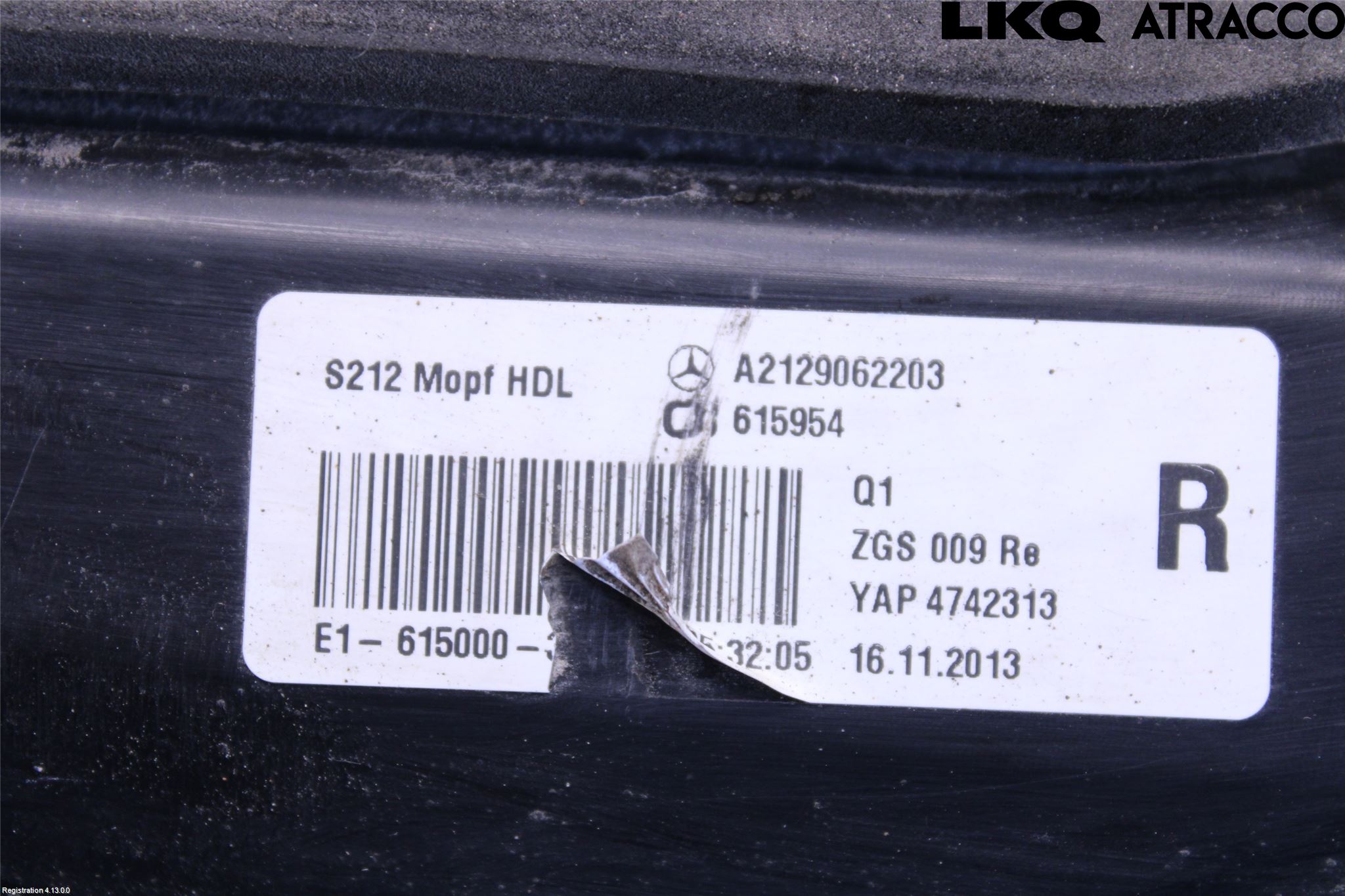 Mercedes-Benz MB E-KLASS (W212) 09-16 Bakljus Lucka Hö
