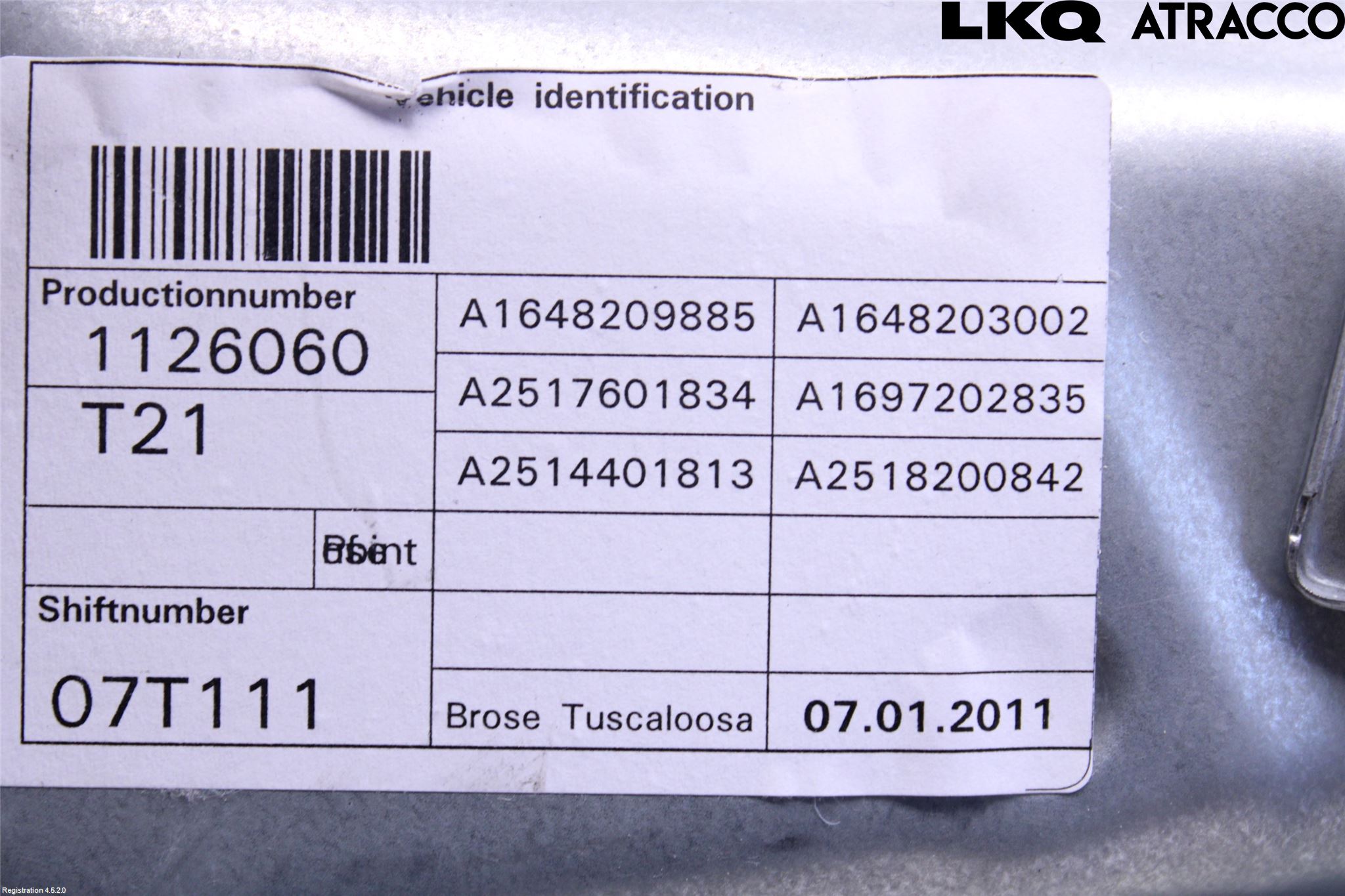 Mercedes-Benz MB R-KLASS (W251) 05-13 Fönsterhiss El Kompl