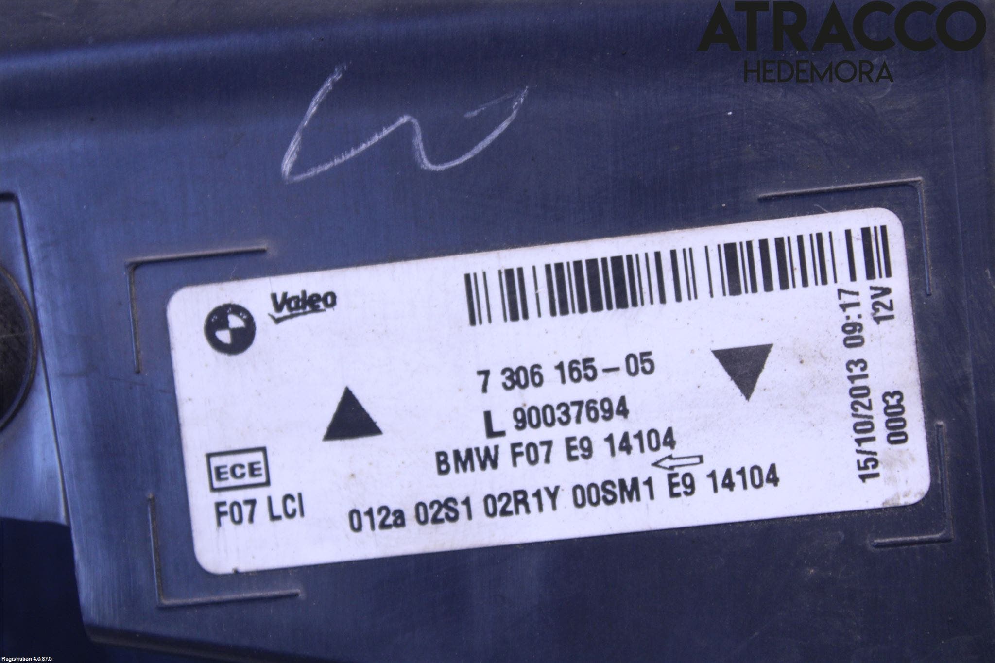 BMW 5 GT F07 09-17 Bakljus Vänster