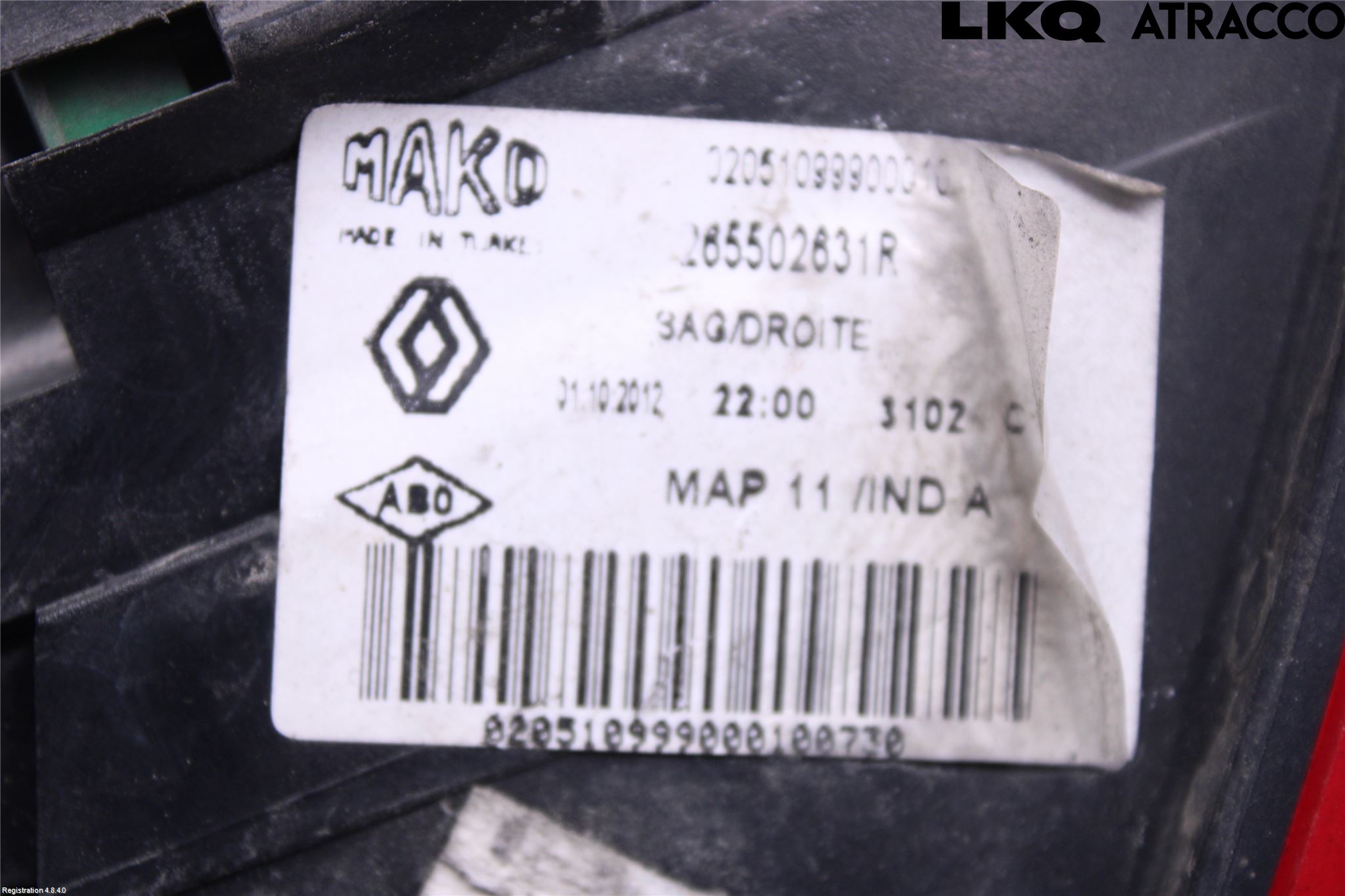 Renault CLIO IV 12-16 Bakljus Höger