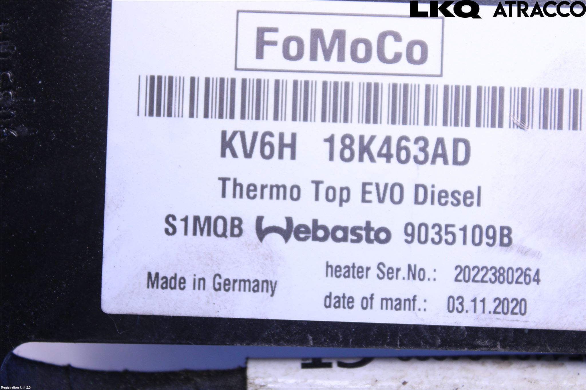Ford TRANSIT/TOURNEO CONNECT 13-22 Dieselvärmare