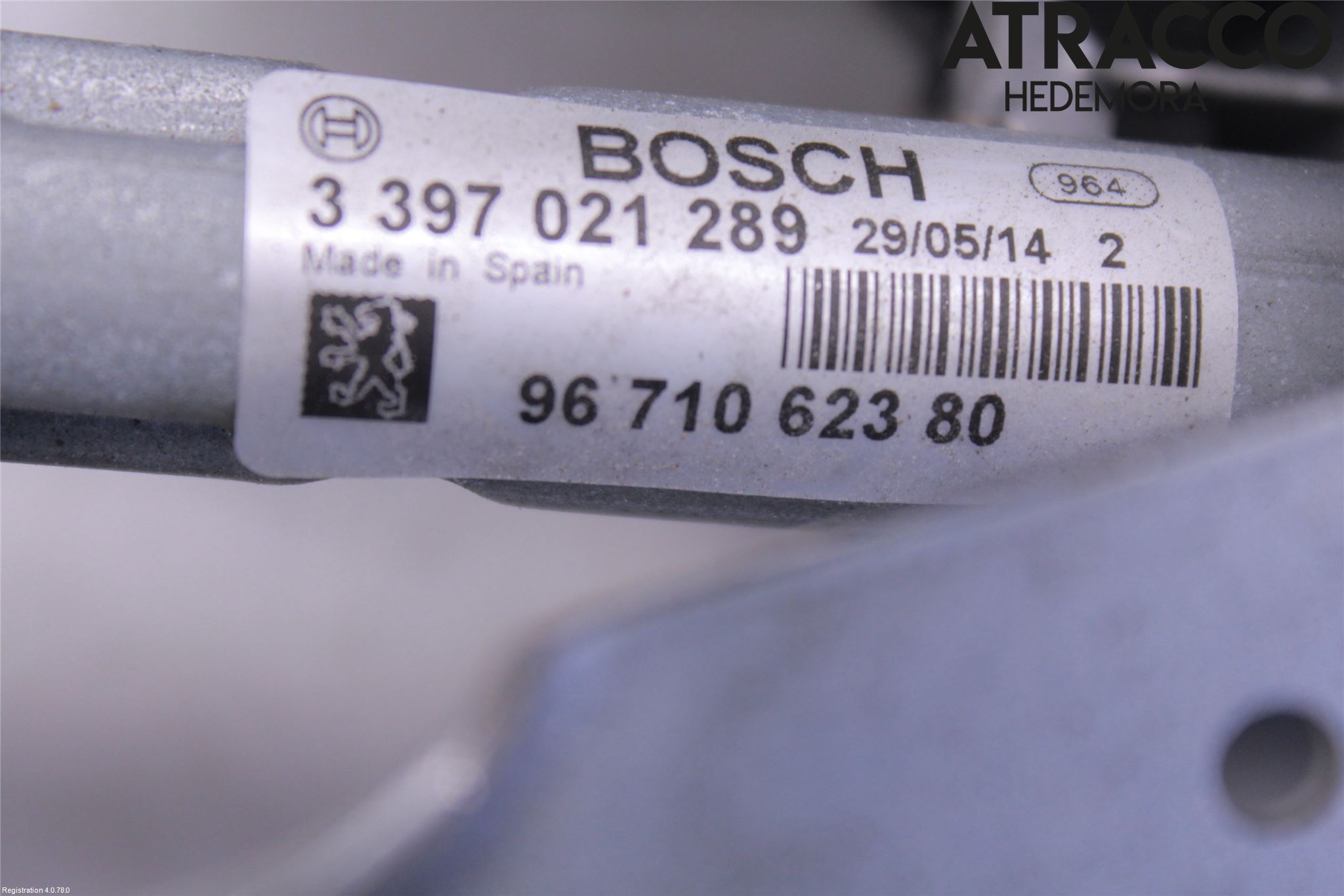 Peugeot 3008 09-16 Torkarmotor Vindruta