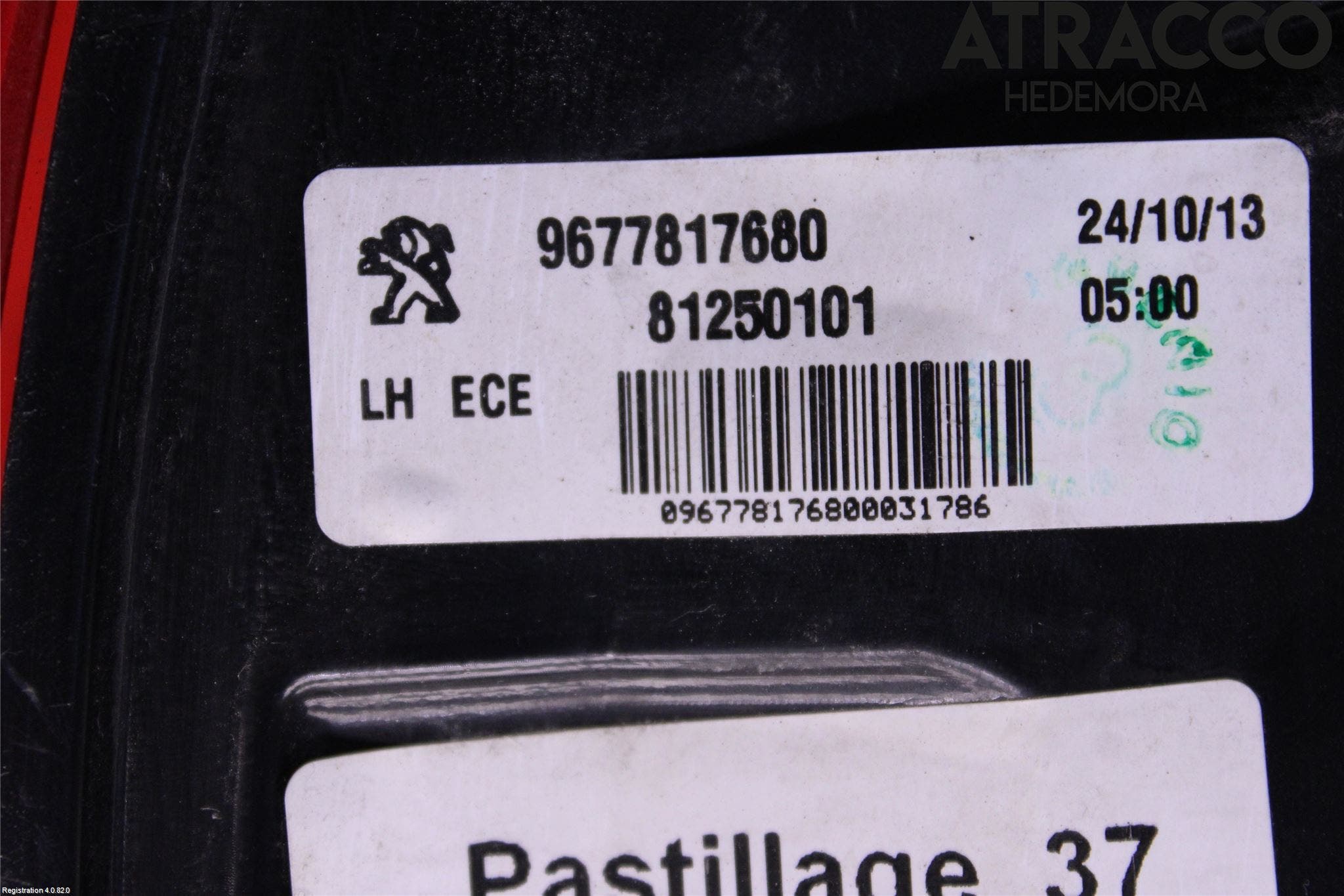 Peugeot 308 14-21 Bakljus Vänster