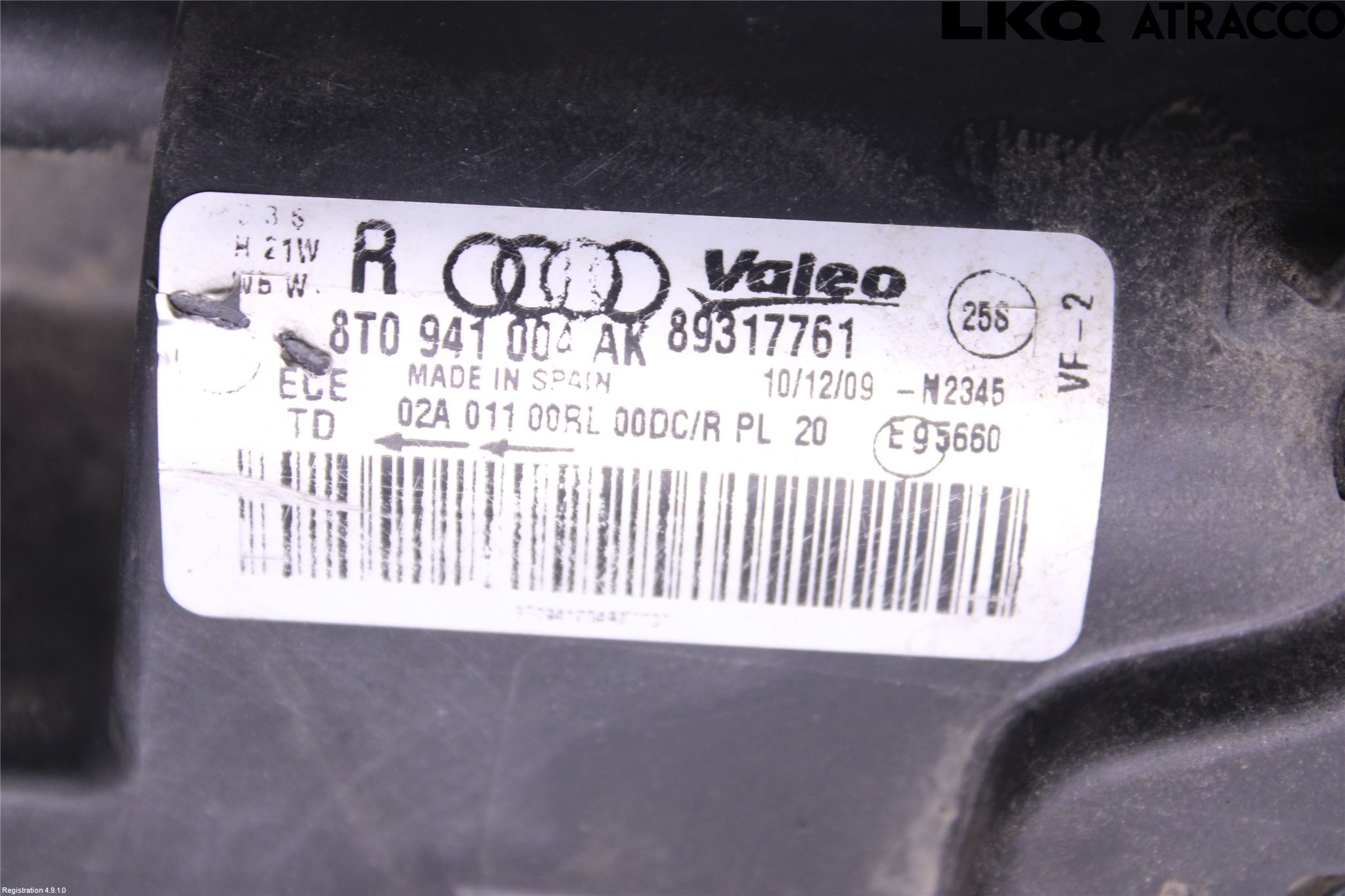 Audi A5 07-16 Strålkastare Höger