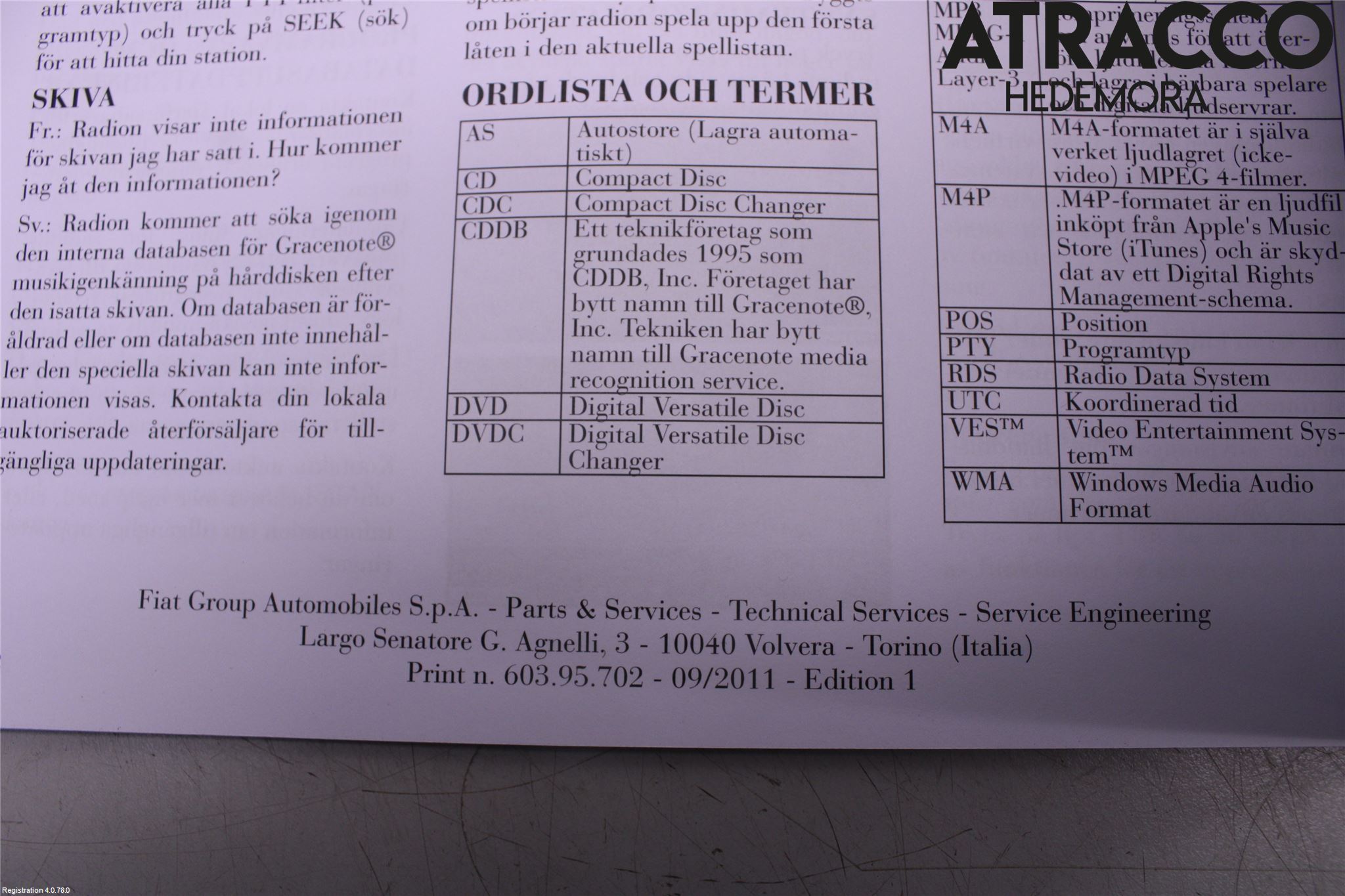 Lancia VOYAGER Instruktionsbok