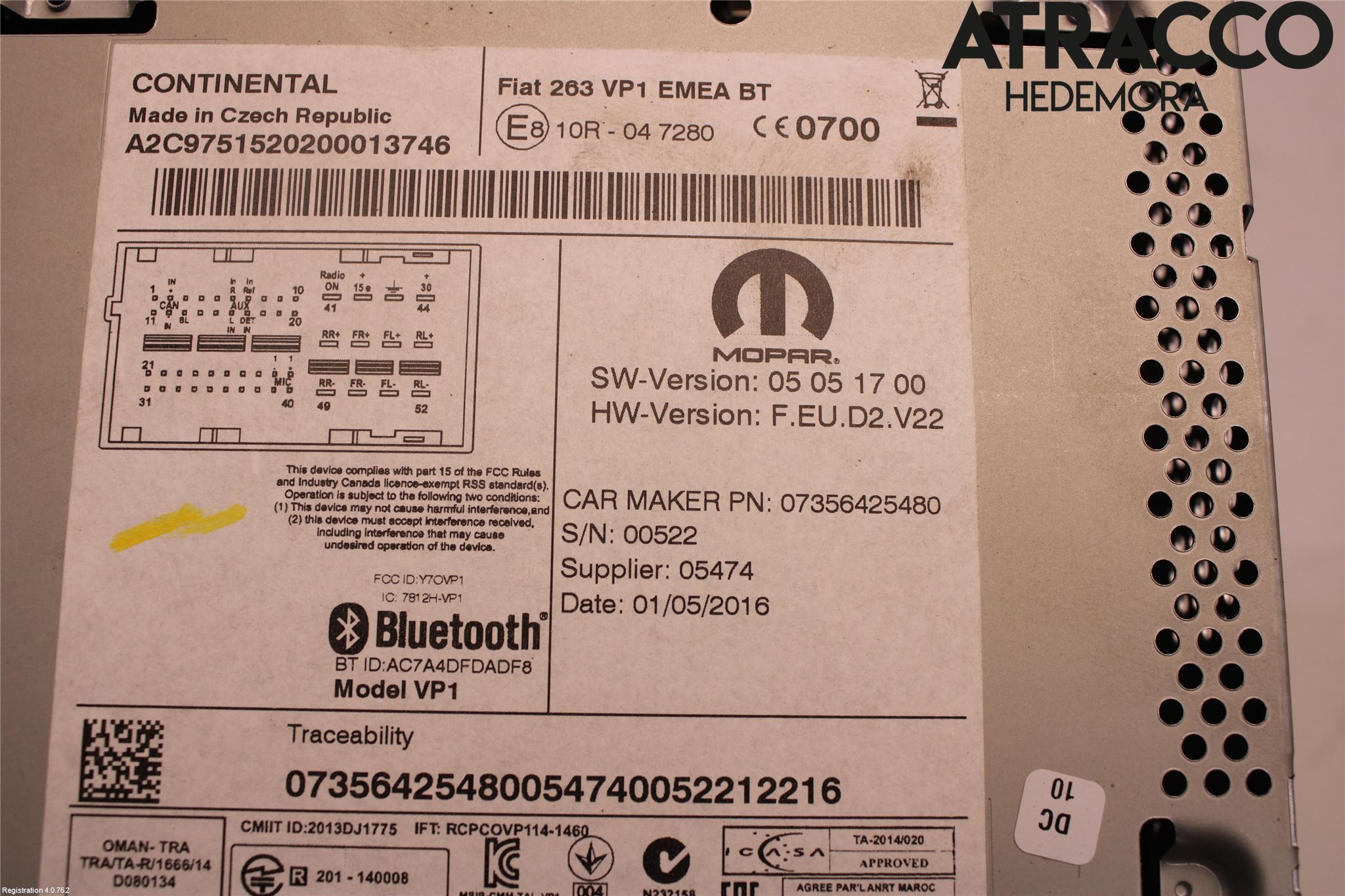 Fiat DOBLO CARGO Cd Radio - Multimediapanel