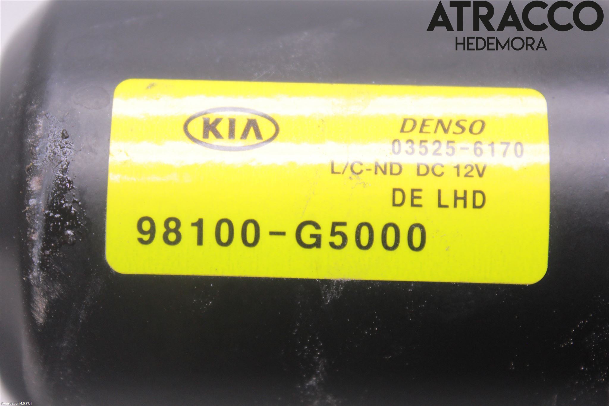 Kia NIRO (DE) 17-22 Torkarmotor Vindruta