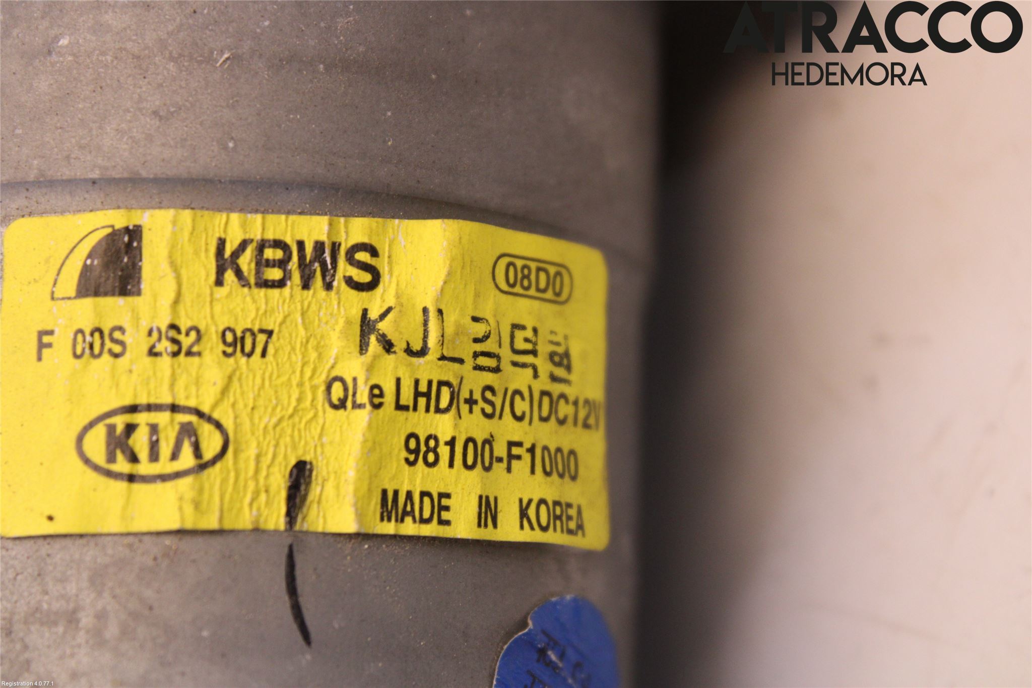 Kia SPORTAGE (QL) 16-21 Torkarmotor Vindruta