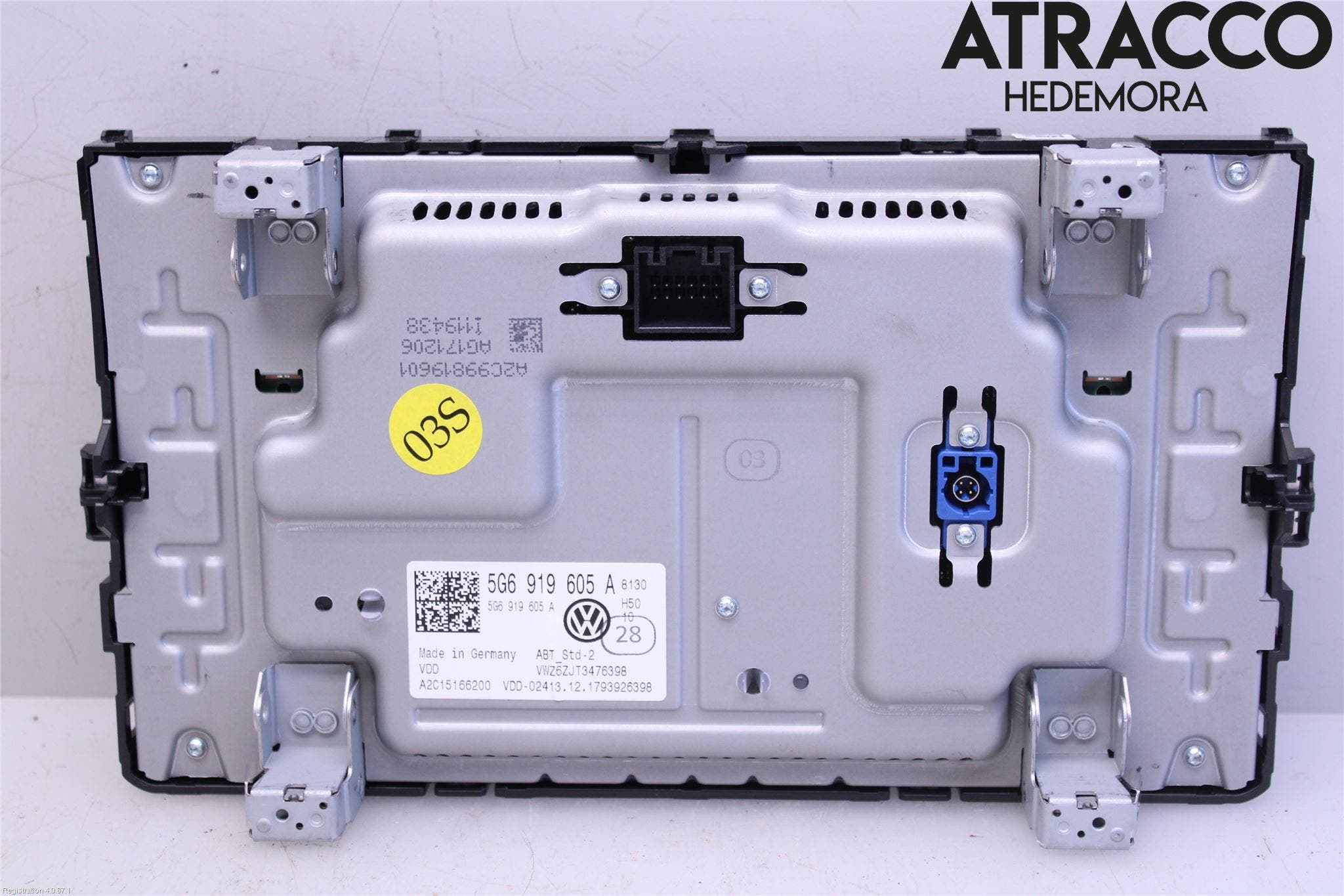 Volkswagen VW GOLF / E-GOLF VII 13-20 Multifunktionsdisplay