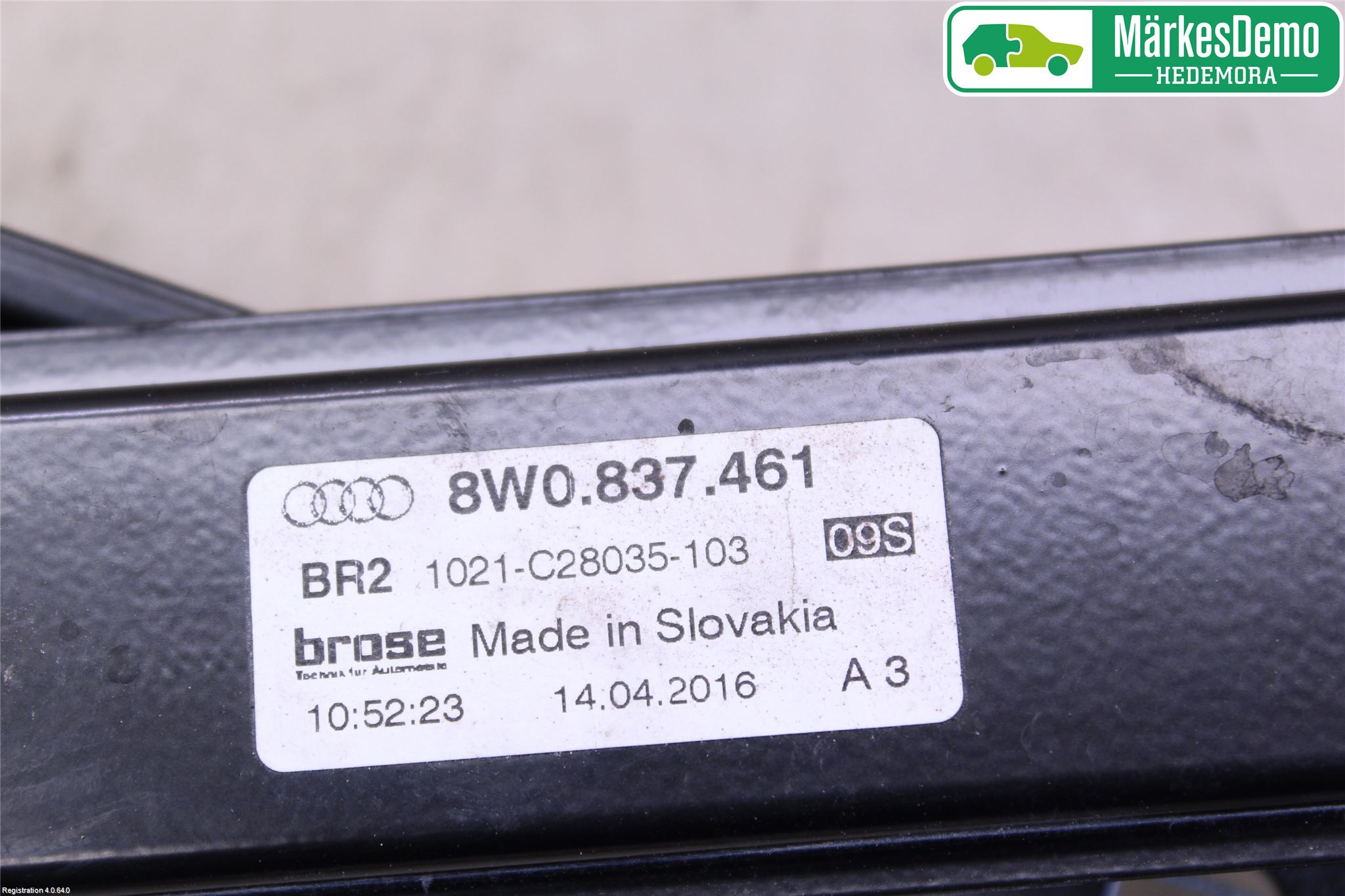 Audi A4/S4 B9 16-19 Fönsterhiss El Kompl