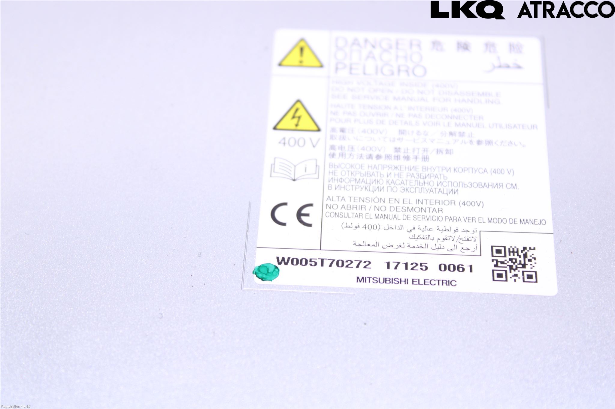 Mitsubishi OUTLANDER 13-21 Batteriladdare Högspänning