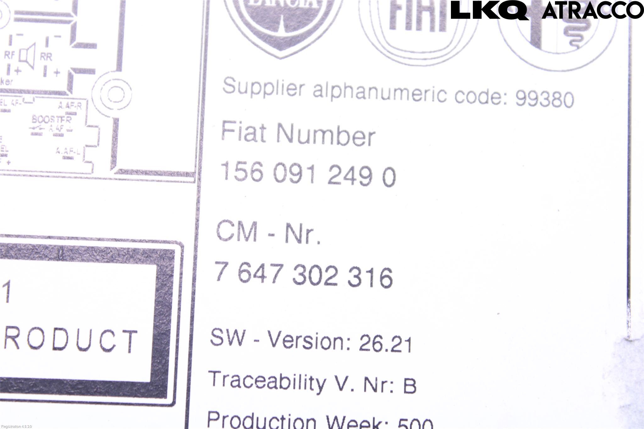 Alfa GIULIETTA Cd Radio - Multimediapanel